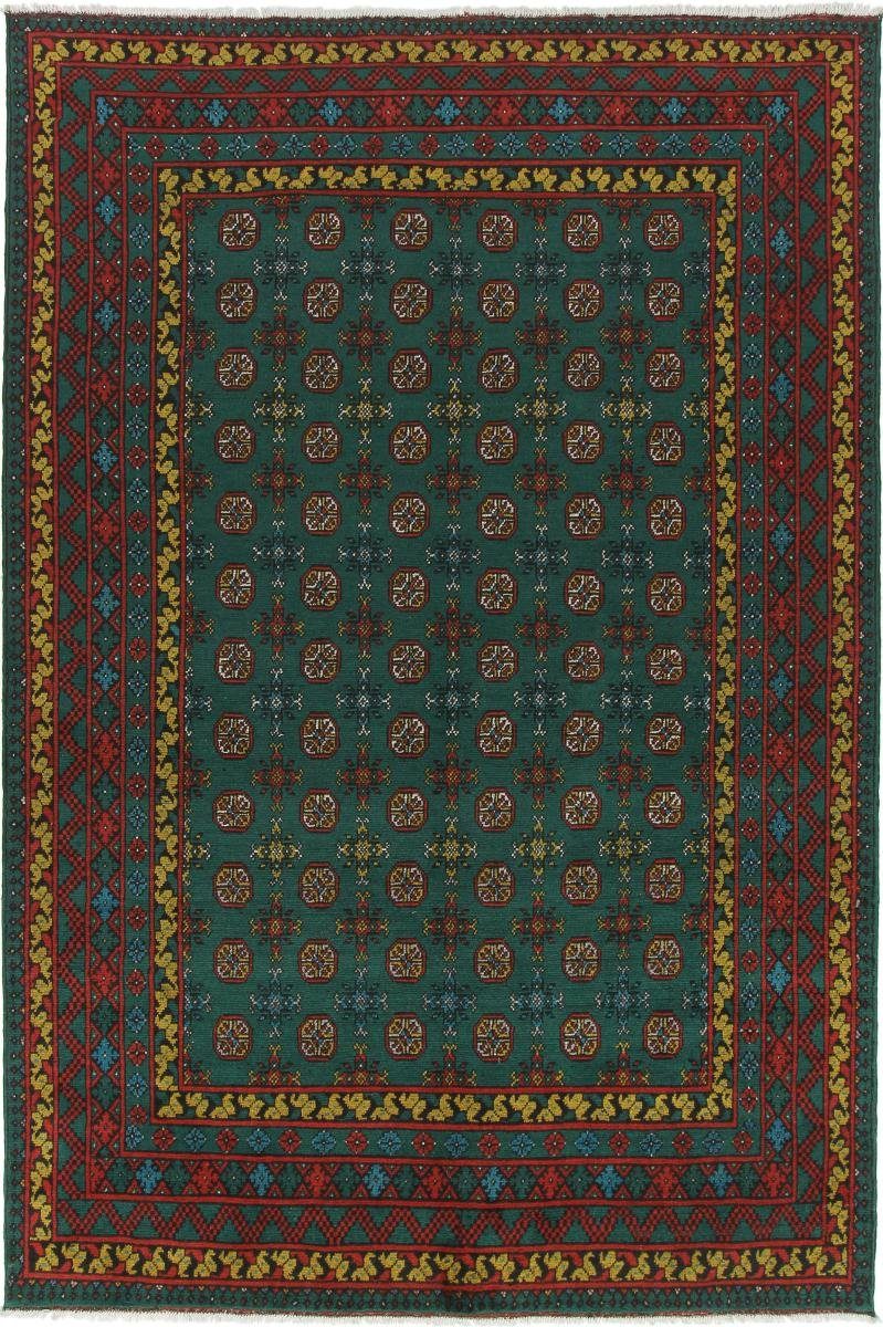 Orientteppich Orientteppich, rechteckig, 6 Handgeknüpfter mm Trading, 196x290 Afghan Limited Akhche Nain Höhe: