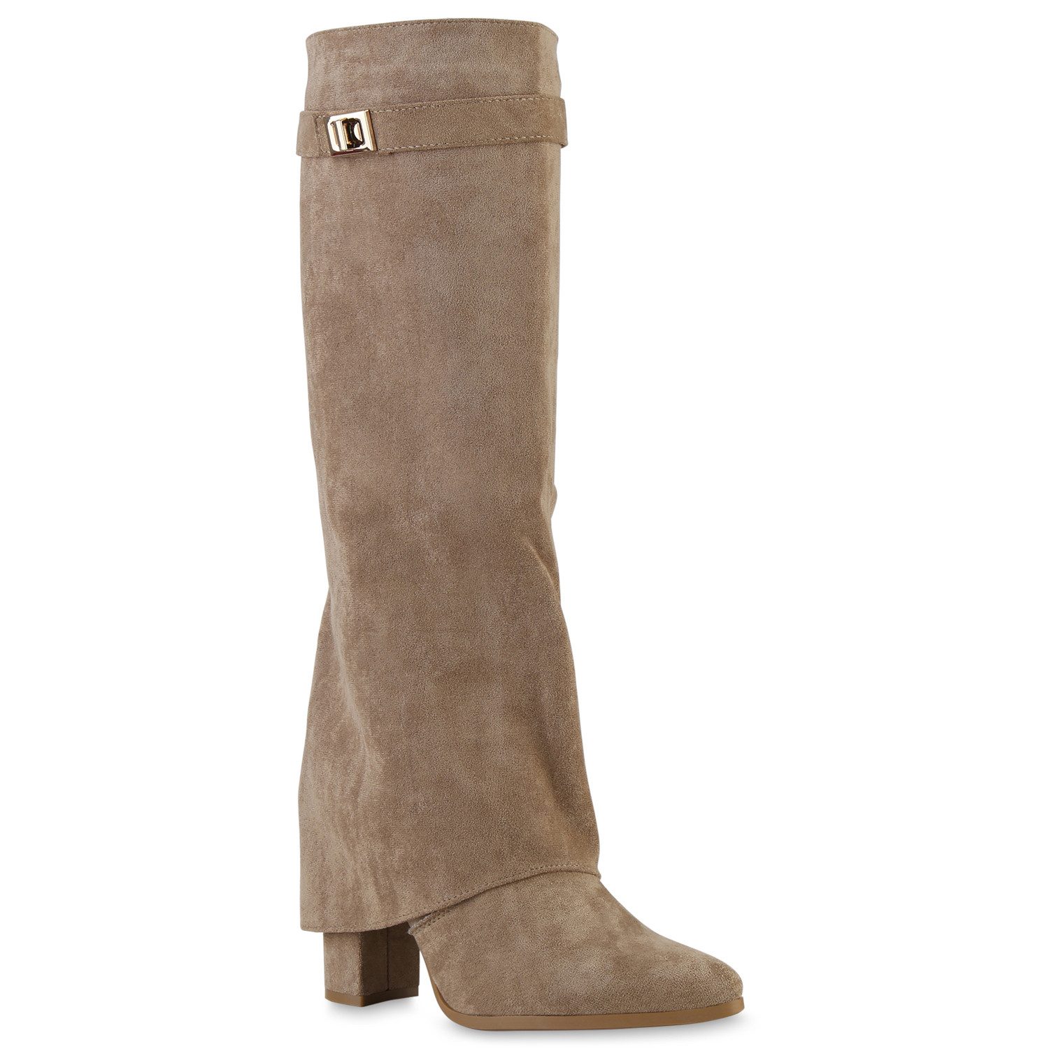 VAN HILL 841807 Stiefel Damen Klassische Stiefel Spitze Schnallen Leder-Opt günstig online kaufen