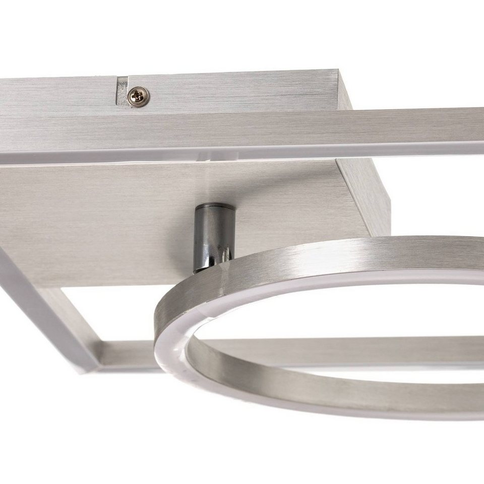 Lindby LED Deckenleuchte Coljana, dimmbar, LED-Leuchtmittel fest verbaut,  Farbwechsel warmweiß / tageslicht, Modern, Aluminium, Kunststoff, alu  gebürstet,