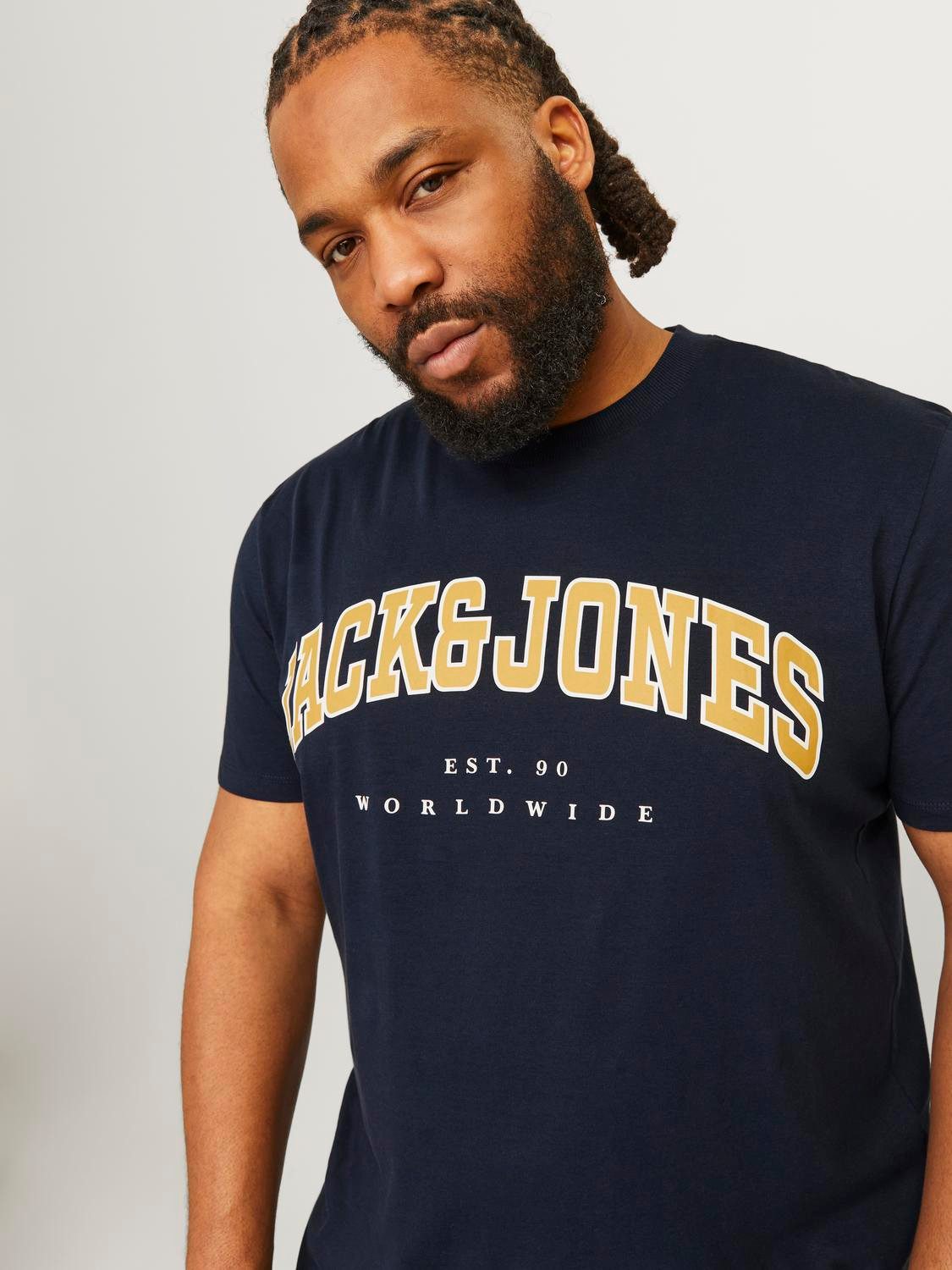Jack & Jones PlusSize T-Shirt JJECALEB VARSITY TEE SS O-NECK NOOS PLS mit L günstig online kaufen