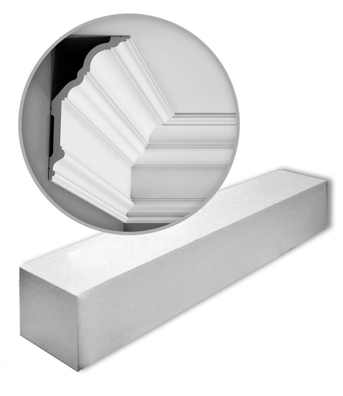 Orac Decor Deckenleiste C340 Zierleisten 1 Karton SET 12 Stuckleisten 24 m, kleben, Purotouch®, 12-St., 1 x Karton SET, 1 Karton SET mit 12 Leisten Eckleisten Stuckleisten 24 m
