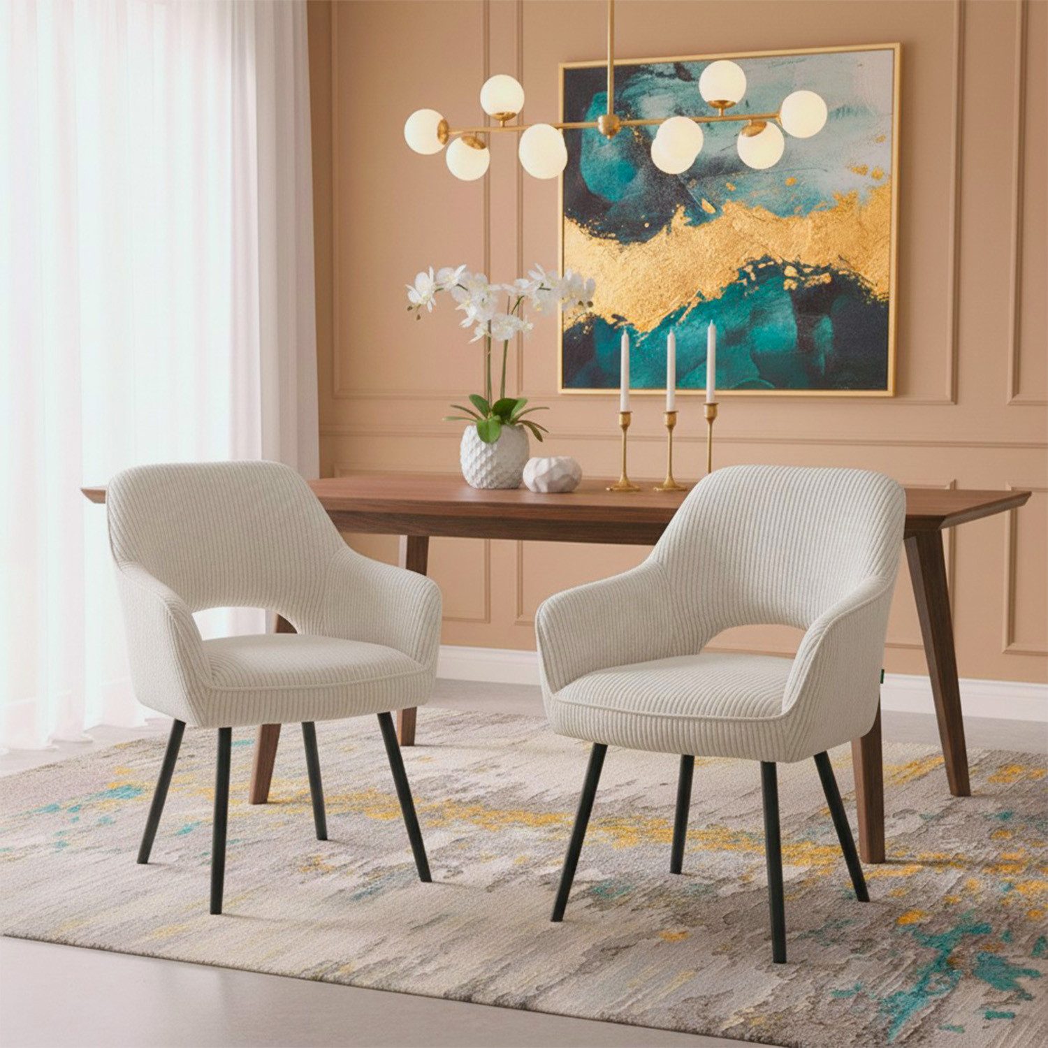 DUBI Möbel Polsterstuhl Mika-Nils 2er-Set, Federkern, günstig online kaufen