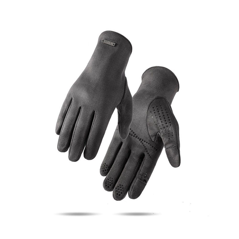Elegant Sporthandschuhe HOME Herren-Grau Rutschfest LAPA Damen Warme Herren Touchscreen Outdoor Winterhandschuhe für Fleecehandschuhe Wildleder Handschuhe (Paar) Fahrradhandschuhe