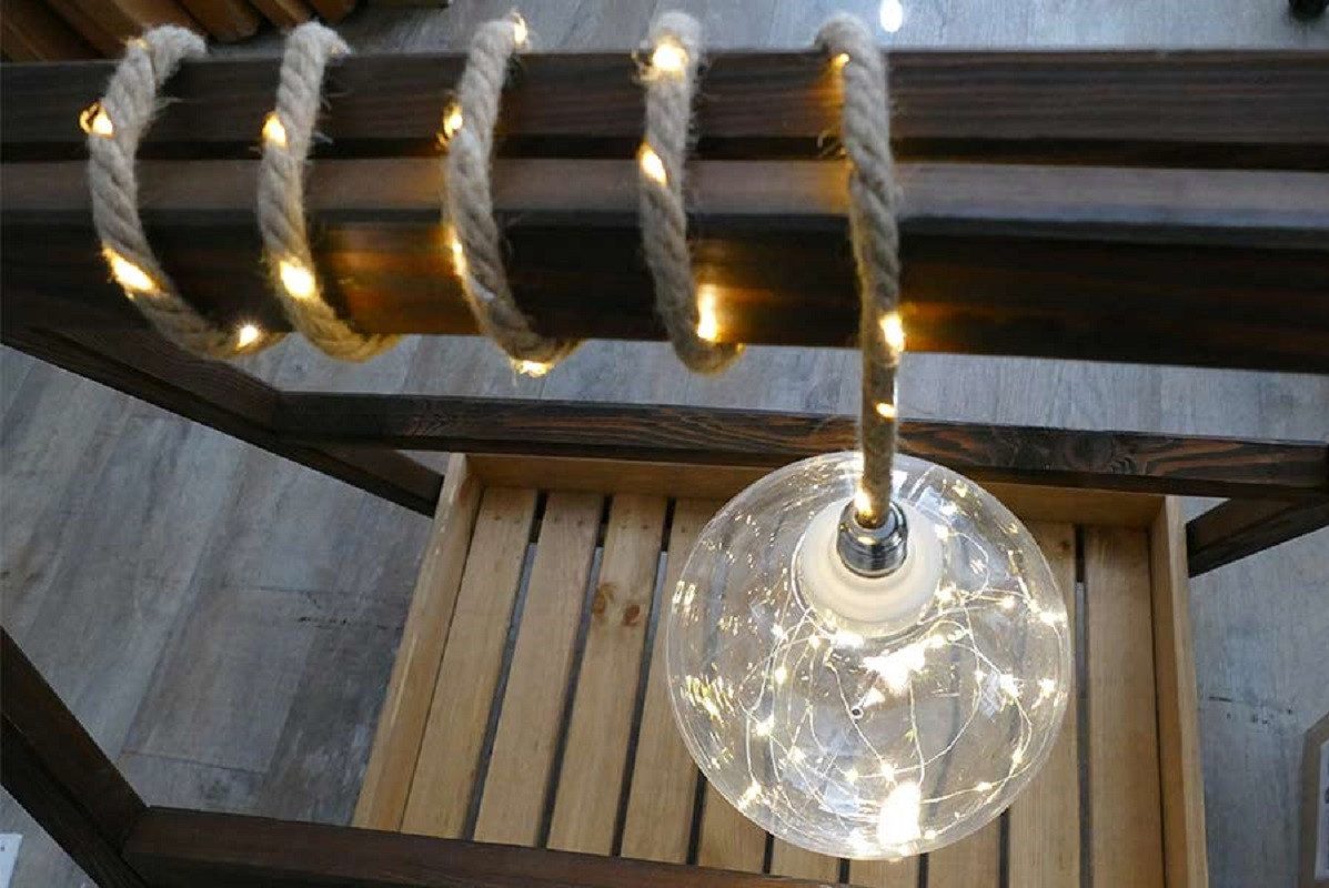 Gartenpirat LED Kugelleuchte Leuchtkugel ⌀ 20 cm 60 LED warmweiß Kugelleuch günstig online kaufen