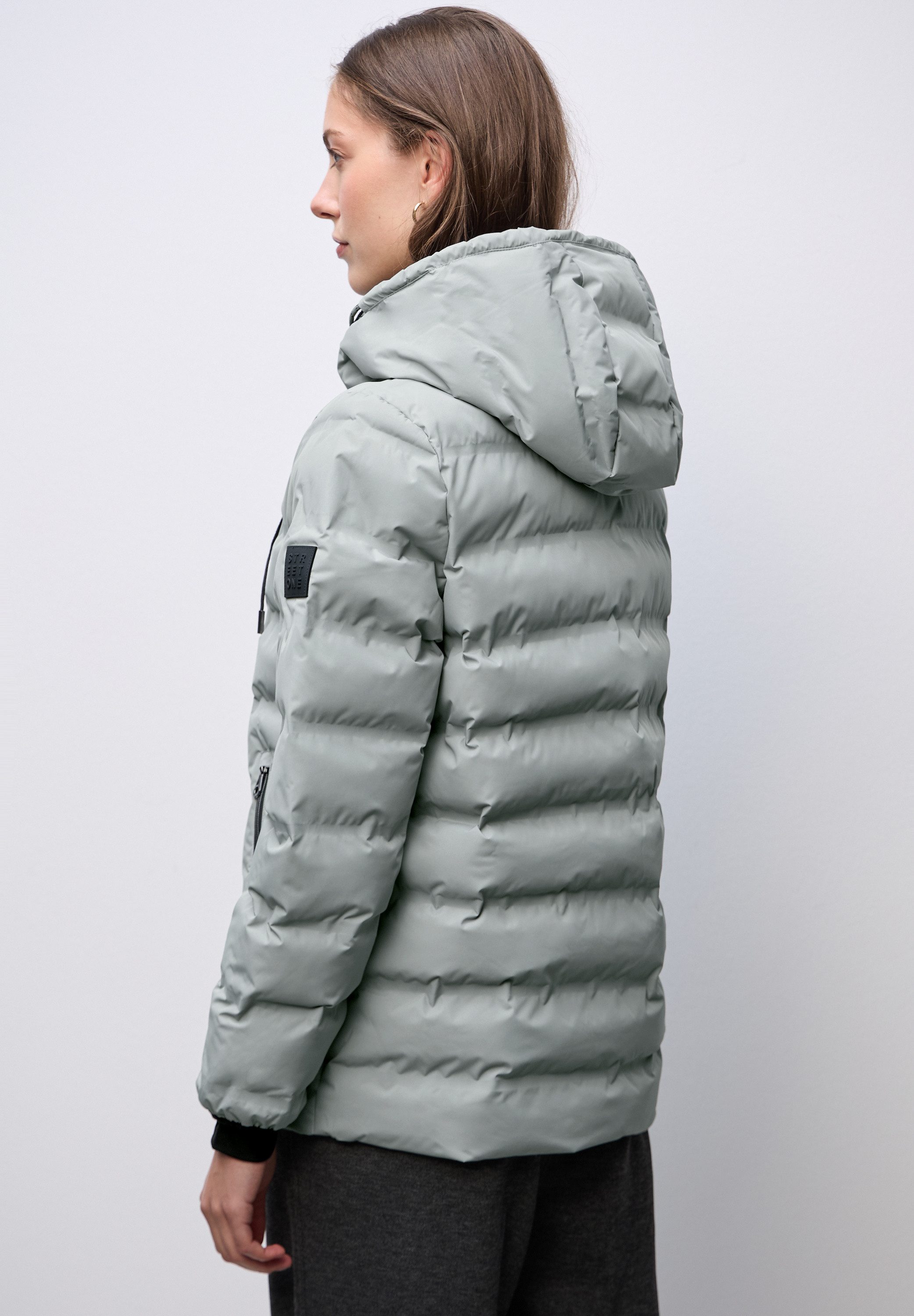 STREET ONE Steppjacke mit Kapuze mit Tunnelzugband