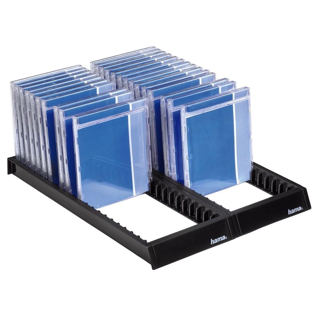 Hama CD-Hülle CD-Flipper 44, Schwarz CD Ständer, CD Rack für 44 CDs
