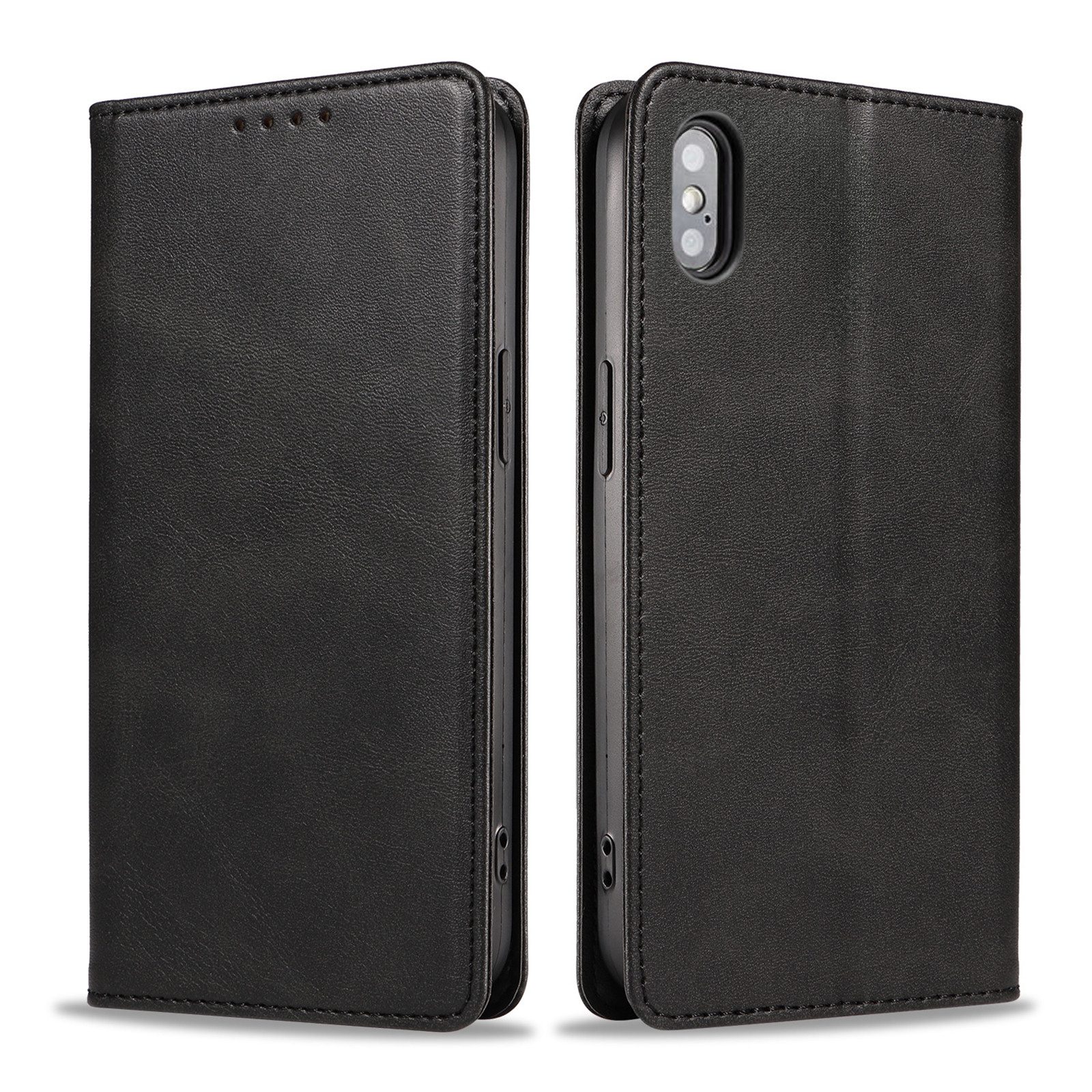 Tec-Expert Handyhülle Tasche Hülle für Apple iPhone X / Apple iPhone Xs 5.8 Zoll, 5.8", Cover Klapphülle Case mit Kartenfach Fliphülle aufstellbar
