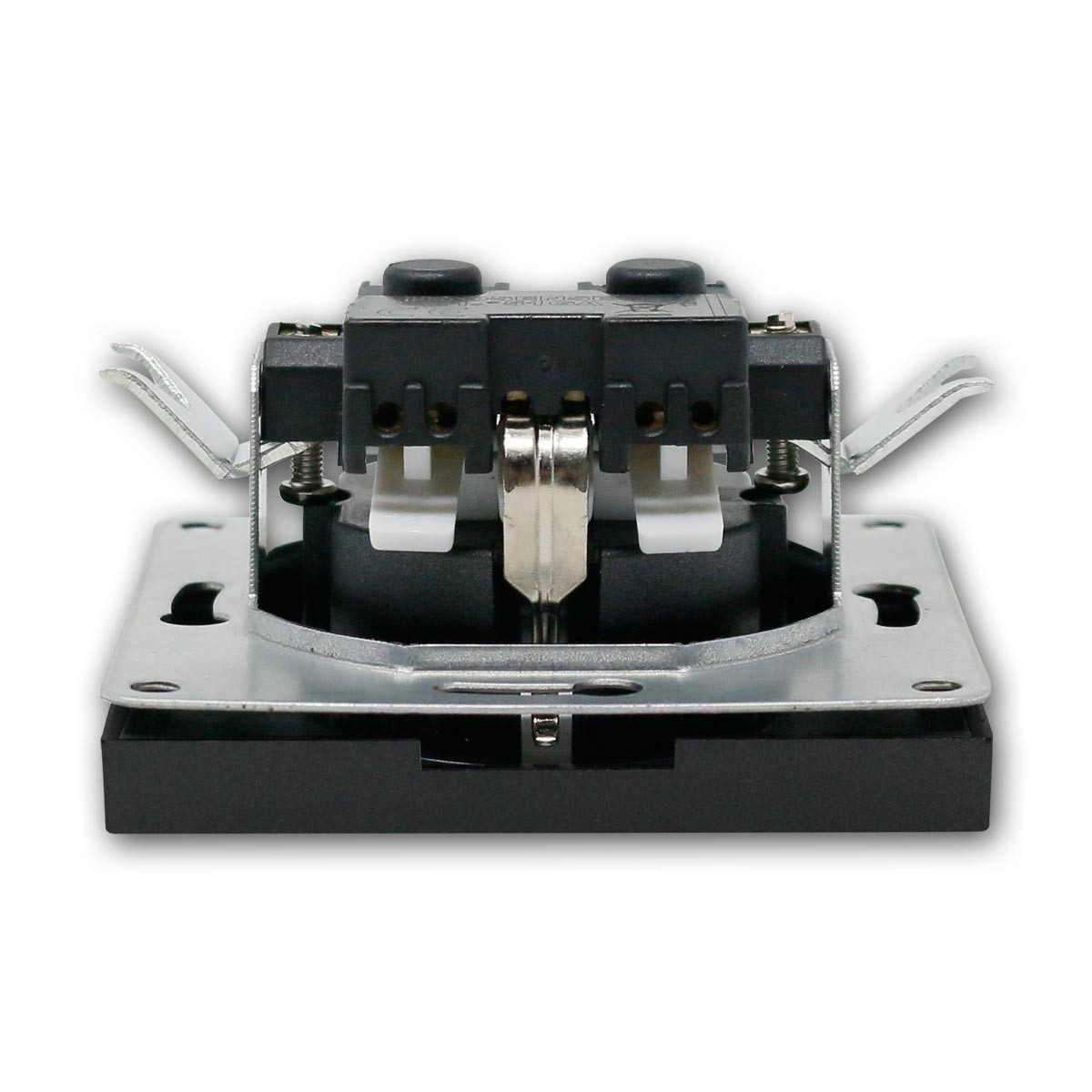 McPower Unterputz-Steckdose Steckdose SHALLOW anthrazit 250V~/16A UP, o Rahmen