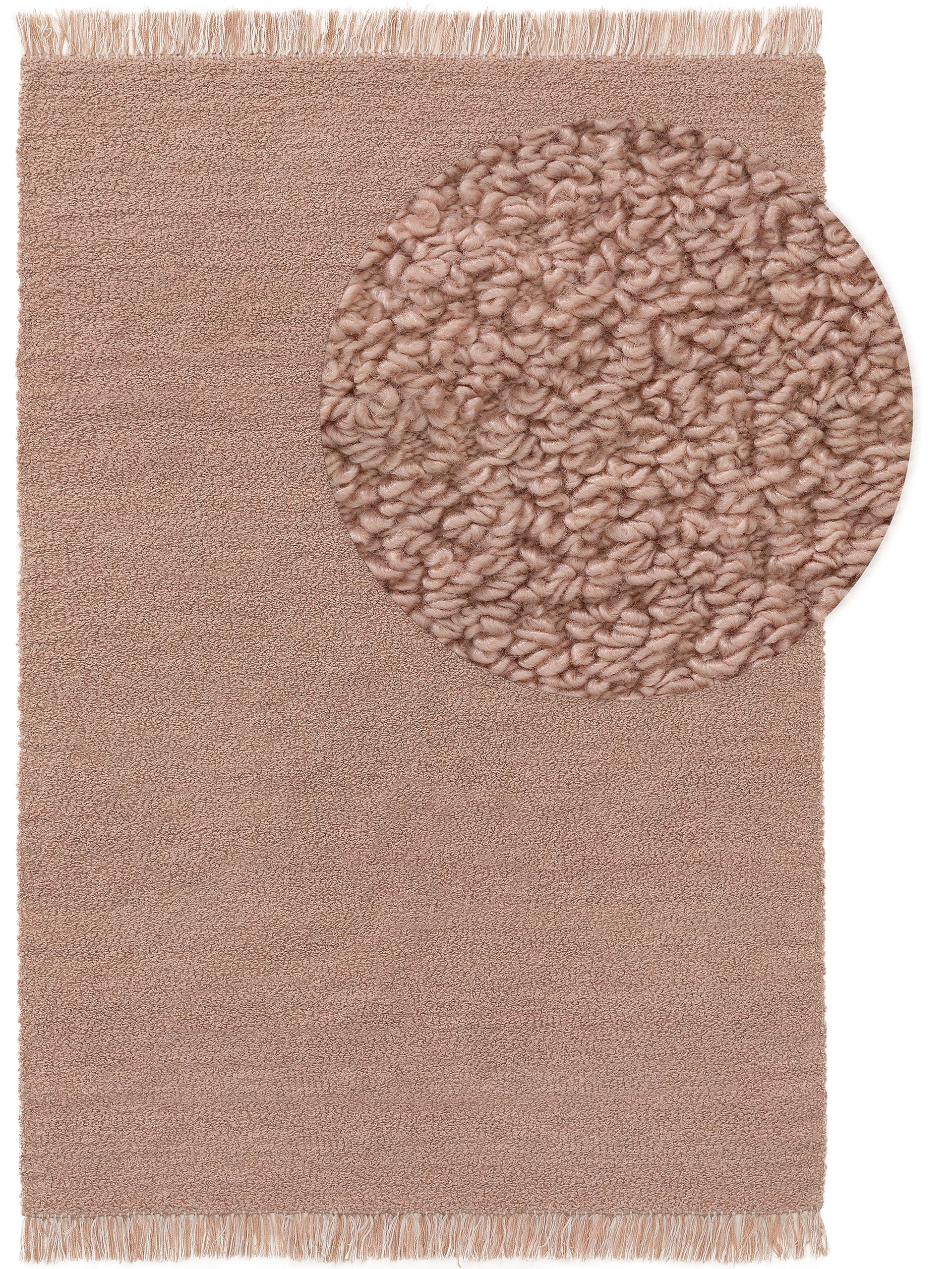 Teppich Eddy, benuta, rechteckig, Höhe: 11 mm, Kunstfaser, handgewebt, Mit  Fransen, Hygge & Cozy, Wohnzimmer