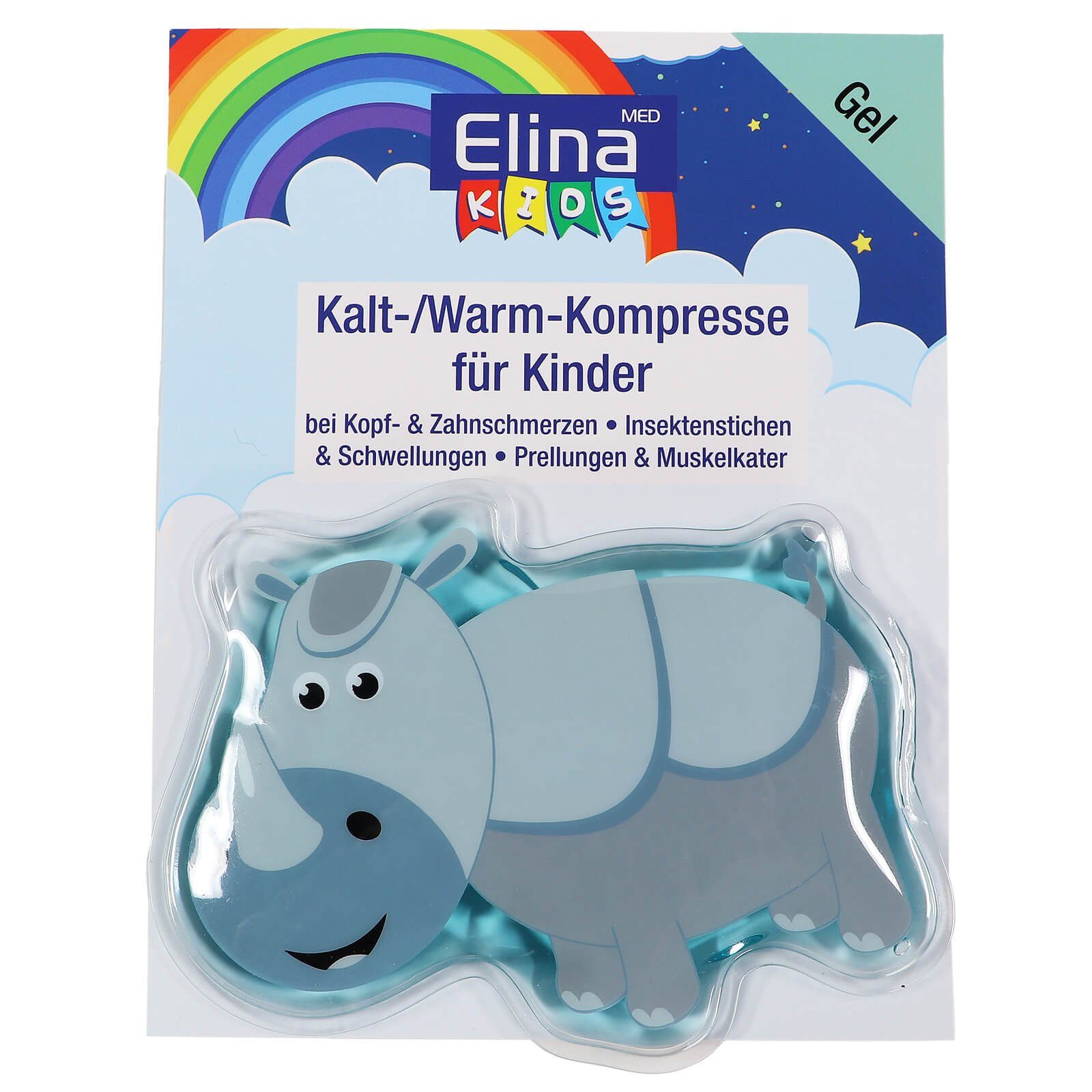 Jean Products Kalt-Warm-Kompresse Kinder Kompresse Gel Pad Kids warm kalt - Motiv: Nilpferd, Kältetherapie, Wärmetherapie