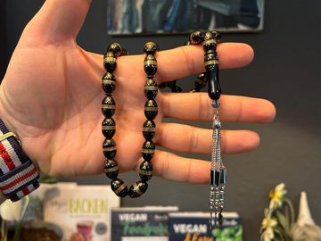 TesbihBid Kettenanhänger Gebetskette Tesbih Misbaha Tasbeeh Amber Prayerbeads Rosary Kuka Hand (33-tlg)