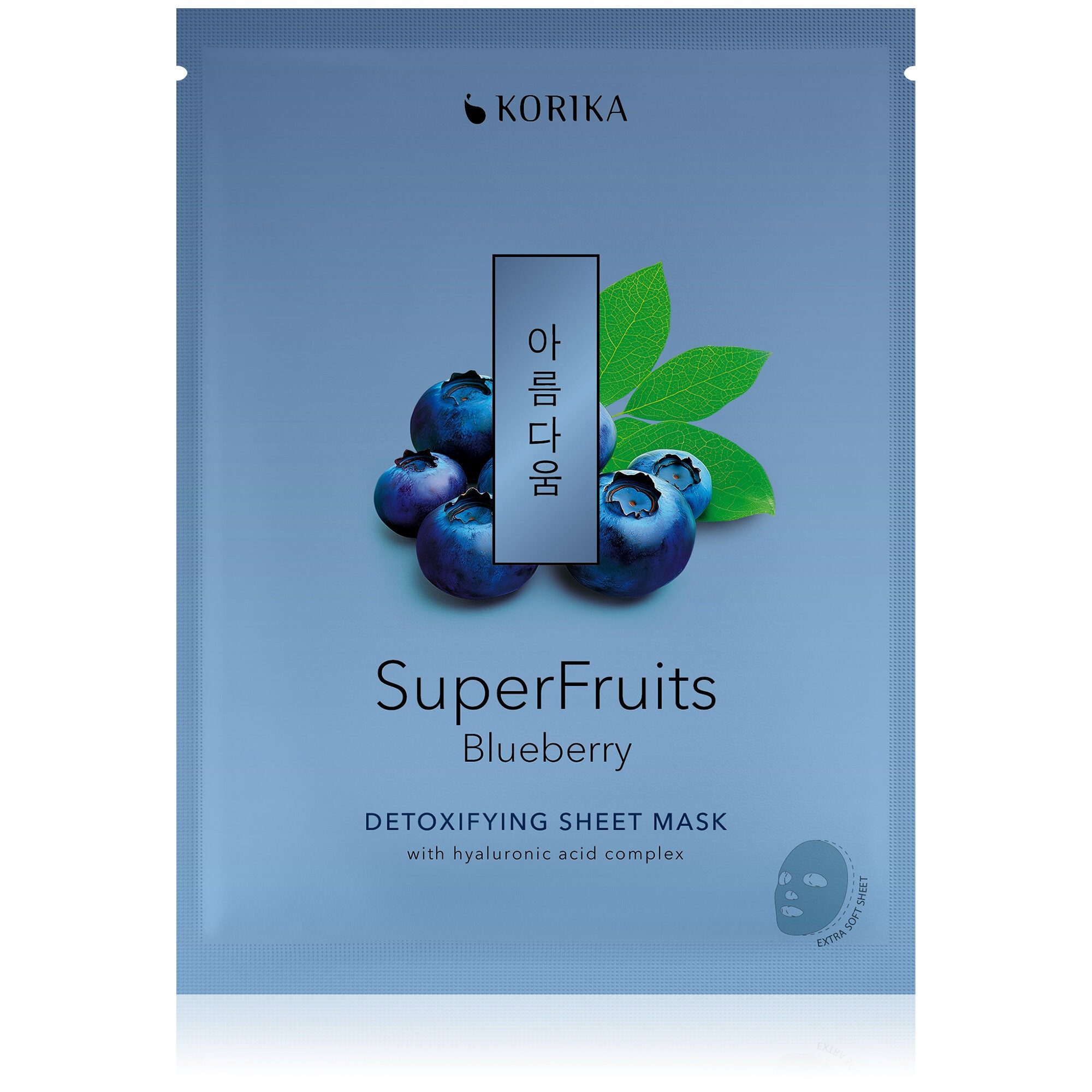 Korika Tuchmaske Superfruits Entgiftende Tuchmaske Blaubeere