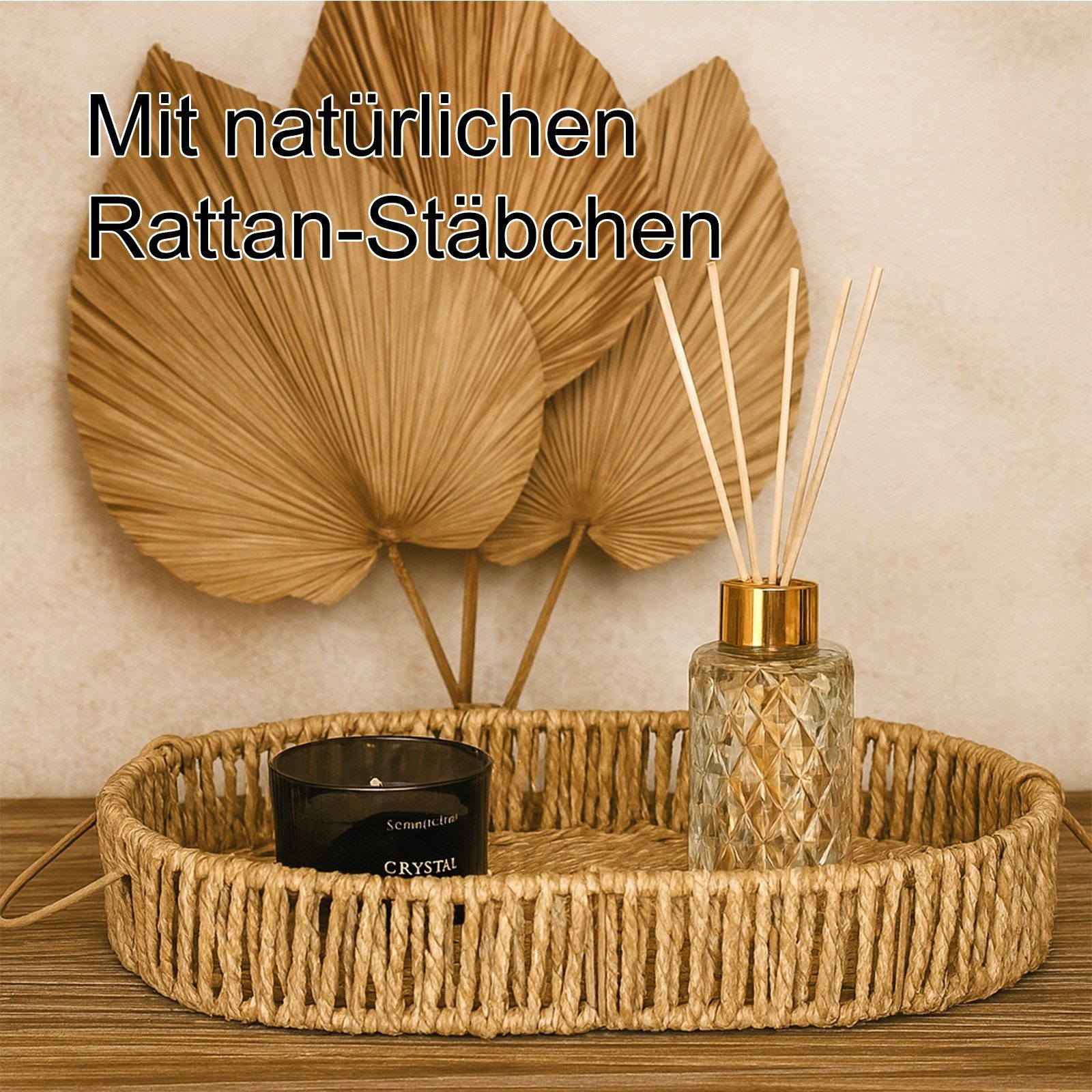 WonderWax Raumduft WonderWax® Kristall Set 100 ml + 5 Stäbchen Reed Diffuser, (Salbei und Patchuli), Duftrichtung: Salbei und Patchuli
