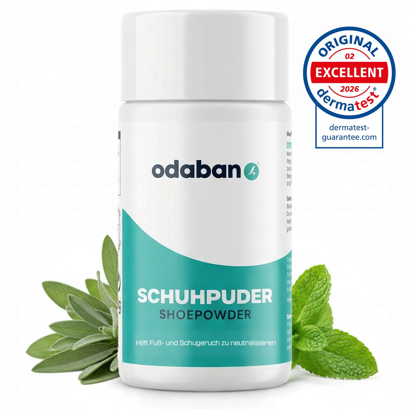 Odaban Schuhdeo odaban® antibakterielles Schuhdeo, neutralisiert Schuhgeruch 50g (1-St), Schuhdeo, neutralisiert Schugeruch, Fussdeo, Fussgeruch