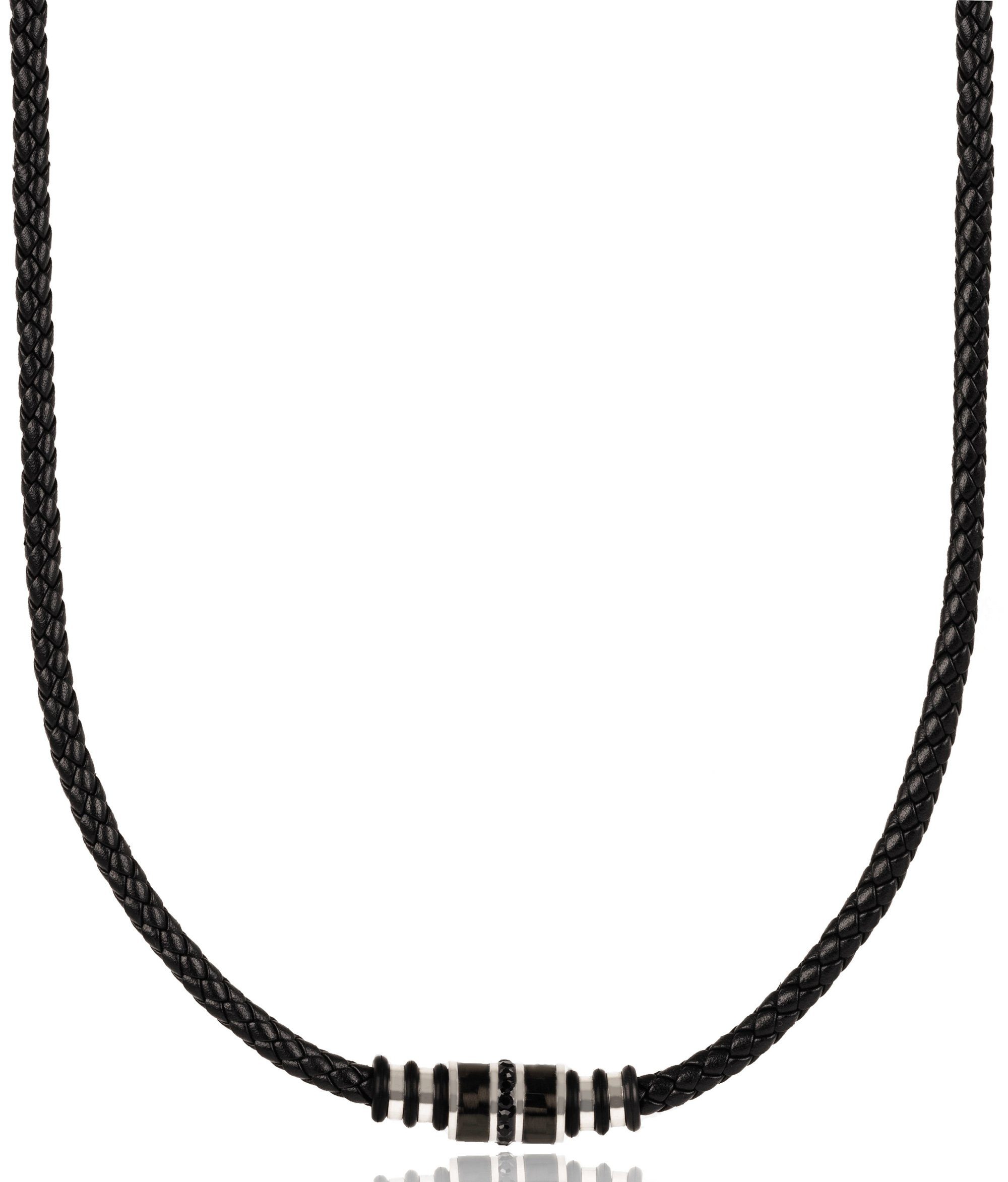 David Galvani Kette mit Anhänger Herren Leder Halskette Titan Forge günstig online kaufen