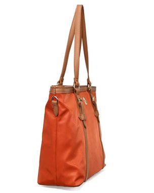 U.S. Polo Assn Handtasche U.S.POLO ASSN. Houston Shopping Bag Nylon/ PU Orange