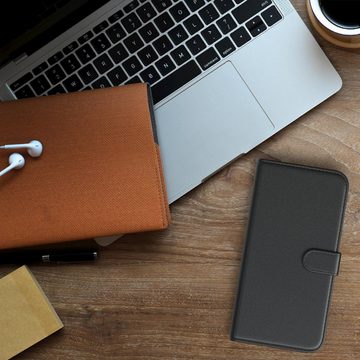 EAZY CASE Handyhülle Uni Bookstyle für Xiaomi Redmi Note 8 Pro 6,53 Zoll, Schutzhülle mit Standfunktion Kartenfach Handytasche aufklappbar Etui