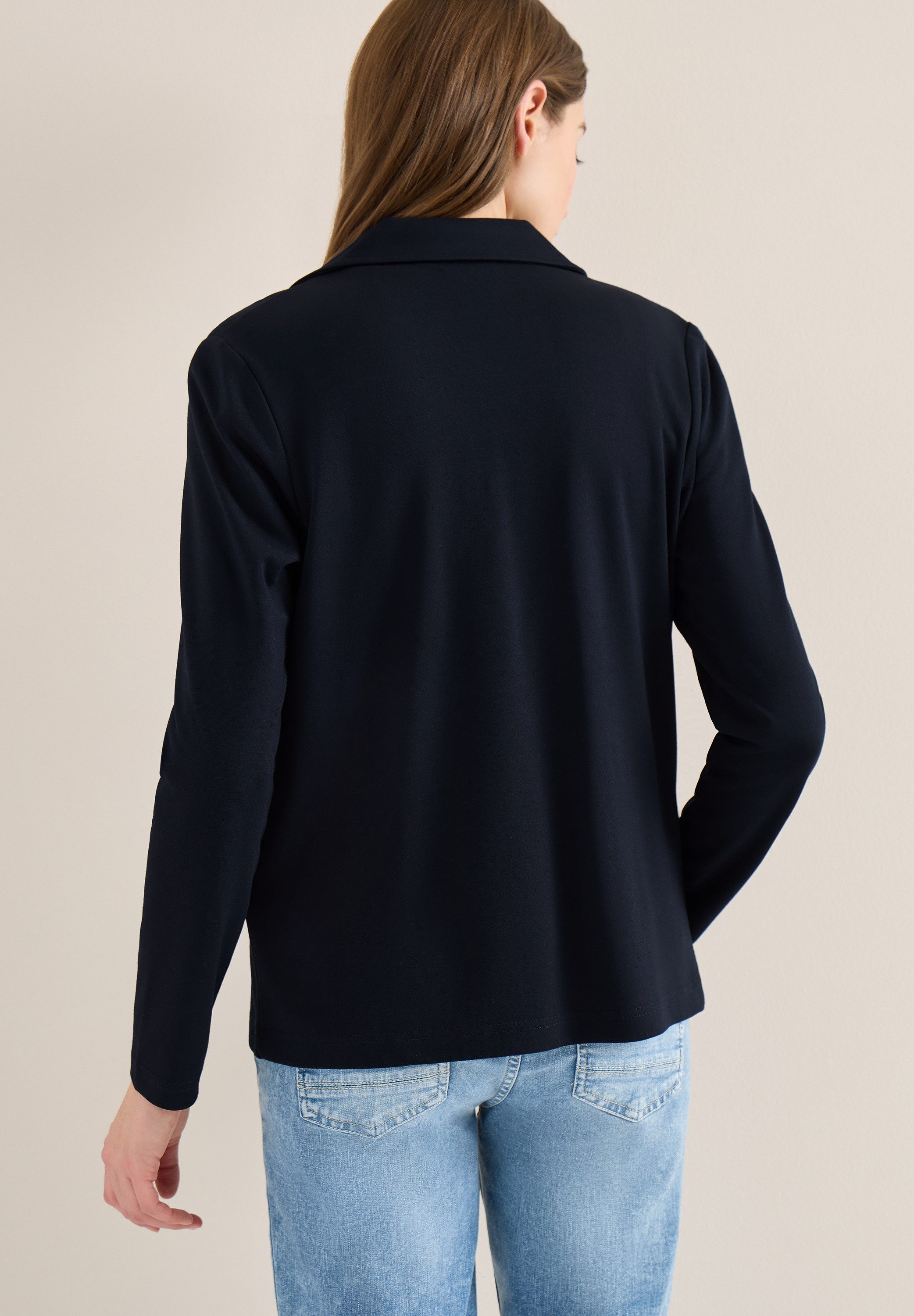 CECIL Sweatblazer mit Knopfverschluss und Viskose