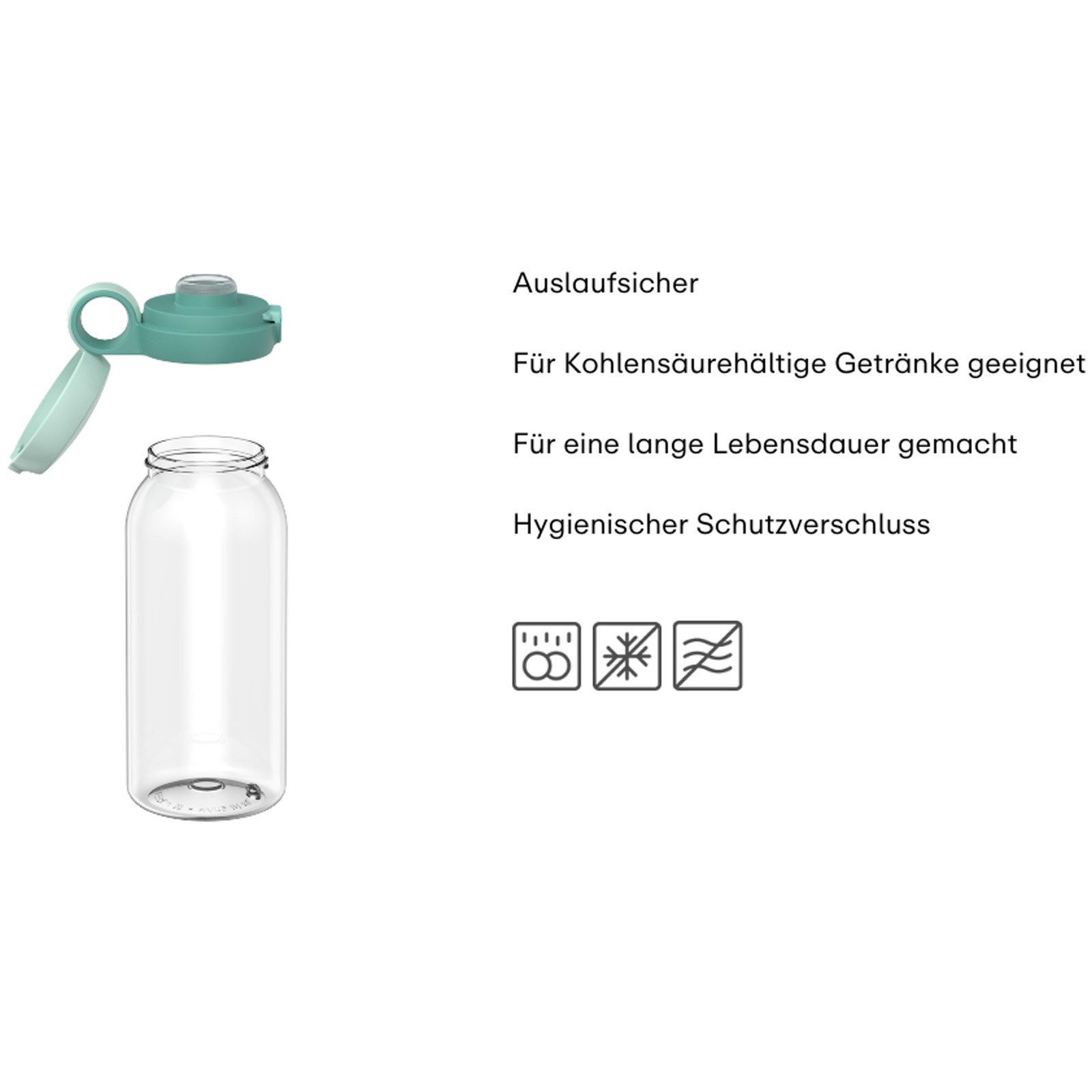 Mepal Trinkflasche Campus Trinkflasche mit Klappdeckel 600 ml