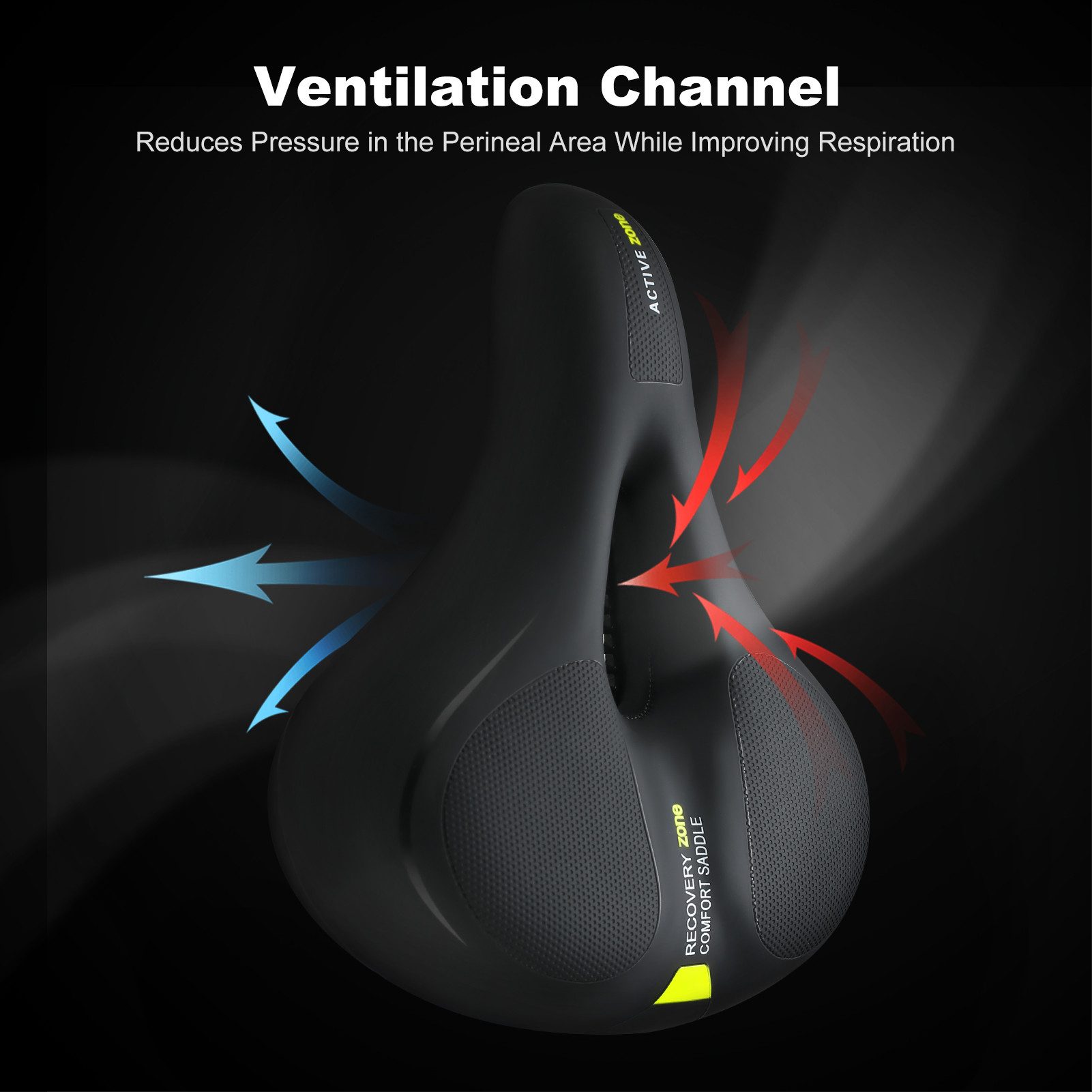 Refined Living Fahrradsattel Bequem Weich Fahrrad Sattel Wasserdicht Atmungsaktiv mit Reflektor (Bequemer Fahrradsättel,Memory Foam, Gel Fahrradsitz, Ergonomischer Fahrradsattel, Bequemer Fahrradsättel für StadtradfahrenBequemer Fahrrad Sattel für Damen Herren, Bike seat, Fahrradsattel Herren, 1-tlg., Fahrradsattel Übergroßer Komfort Gepolsterter,Breiter Fahrradsitz), für Indoor- und Outdoor-Bikes mit weiches Kissen 26 * 22cm