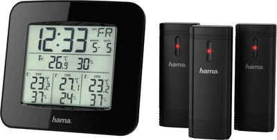 Hama »Wetterstation "EWS-Trio", mit drei Sensoren, Schwarz Mit 3 Sensoren« Wetterstation