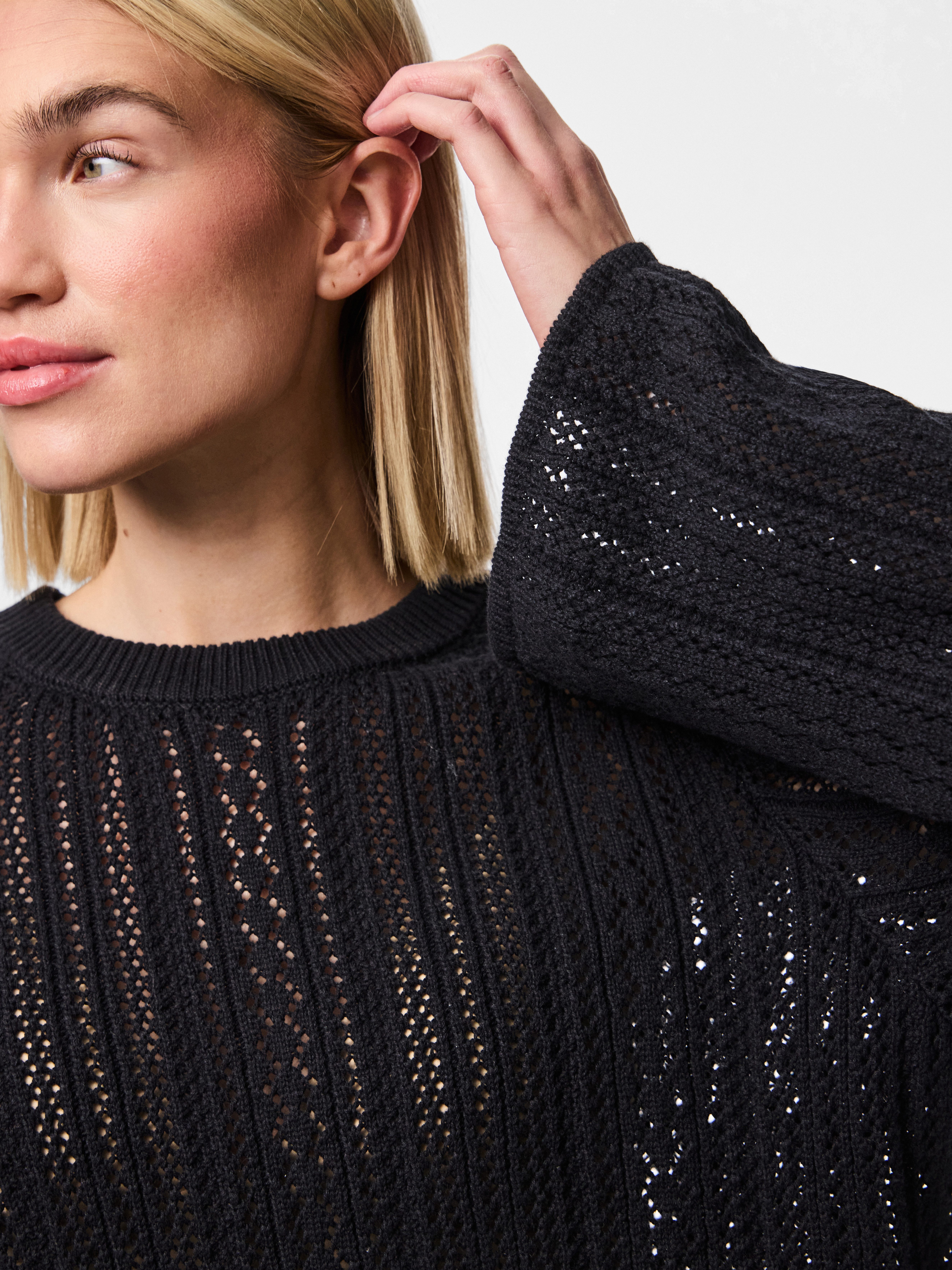 pieces Rundhalspullover PCNUKA LS O-NECK KNIT günstig online kaufen
