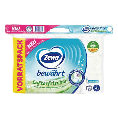 ZEWA Toilettenpapier Lufterfrischer (24-St), 3-lagig, extra saugfähig, Papier mit Strohanteil, 150 Blatt/Rolle