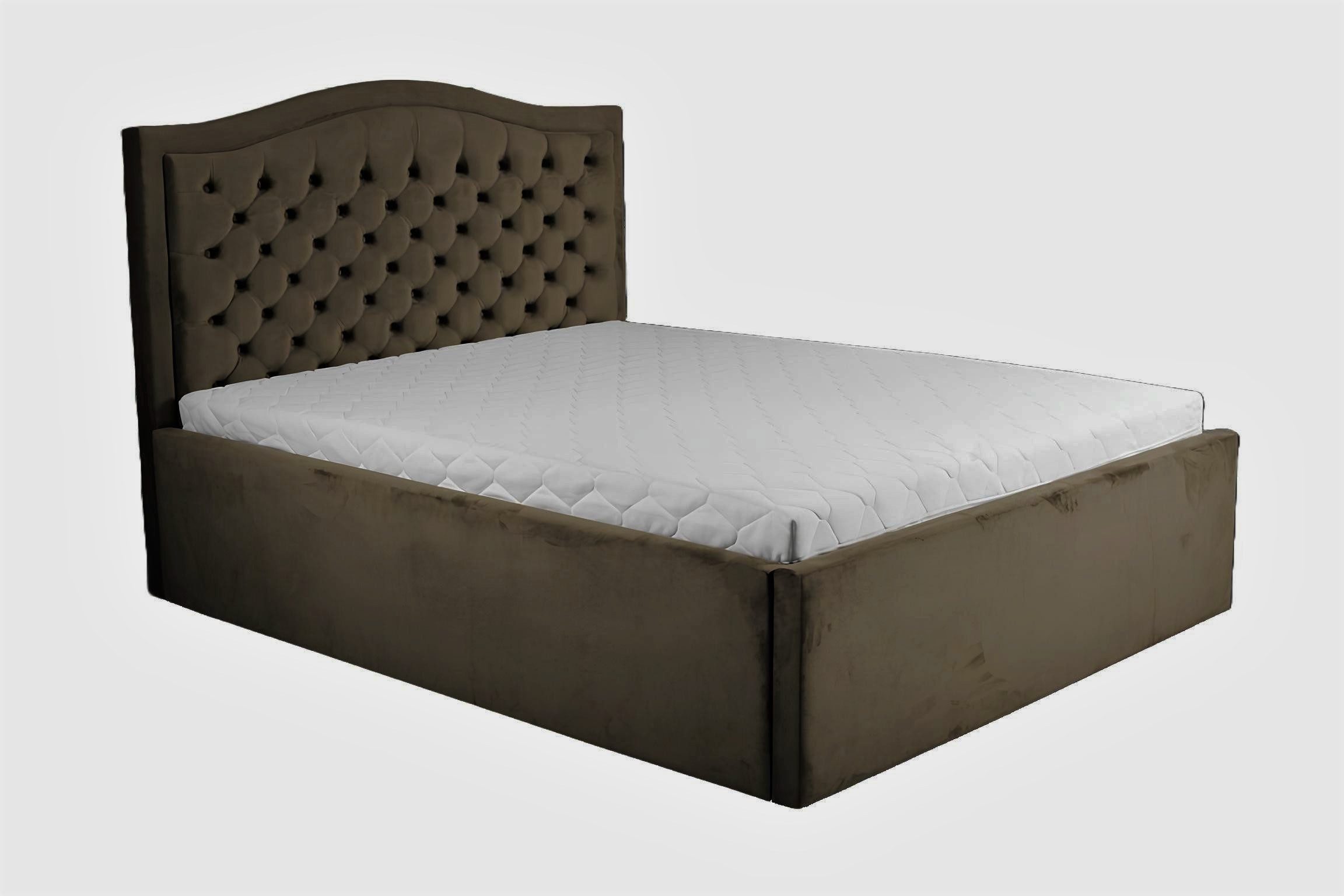 Xlmoebel Boxspringbett Elegantes Chesterfield Bett in edlem Grün mit Knopfsteppung (Bett), Hergestellt in Europa
