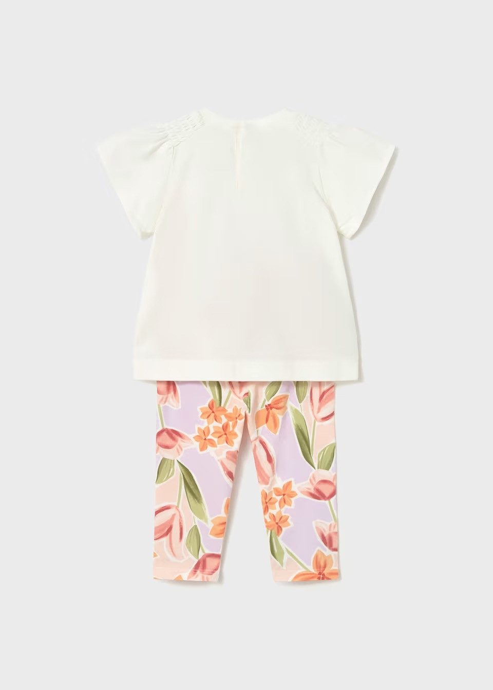 Mayoral Shirt & Leggings Baby Set aus T-Shirt und Leggings mit Blumenprint, rosa (1747-028)