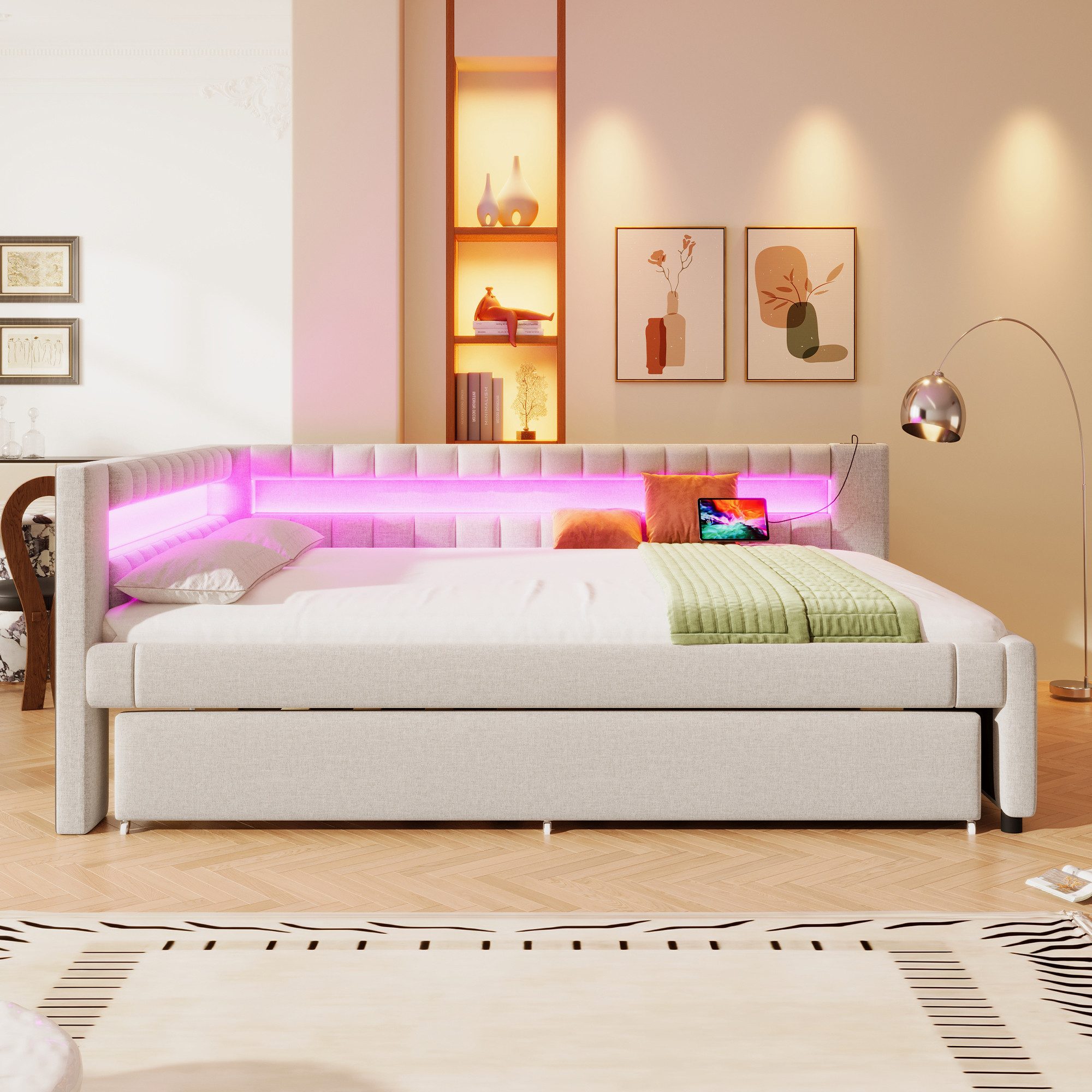 Merax Daybett mit Ausziehbett 90x190cm (Kinderbett günstig online kaufen