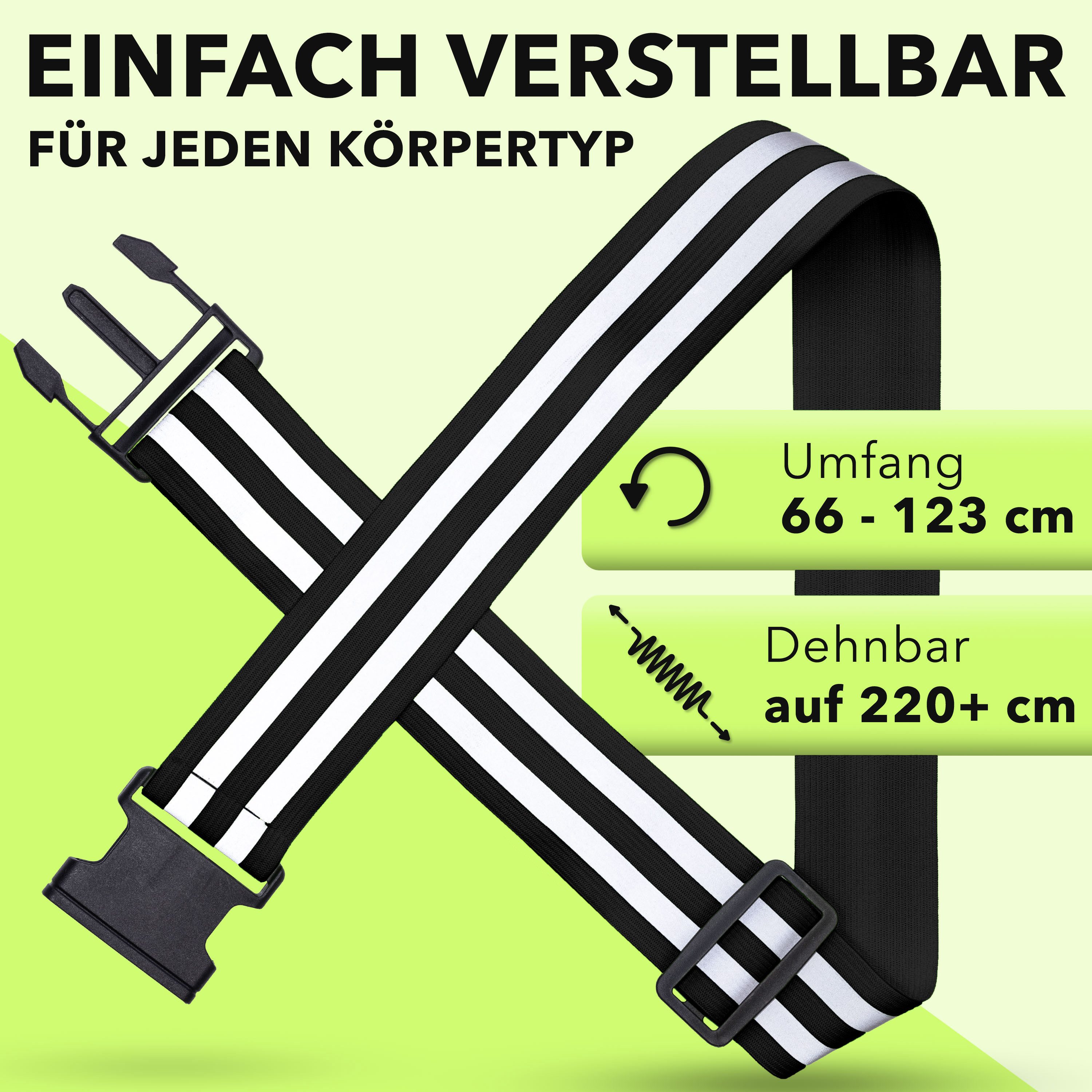 AVANA Hüftgürtel Reflektor Gürtel Reflektorgurt Reflektierender Sicherheitsgürtel Gurt (Reflexgurt) hohe Sichtbarkeit, Joggen, Fahrradfahren, Reflektorgürtel