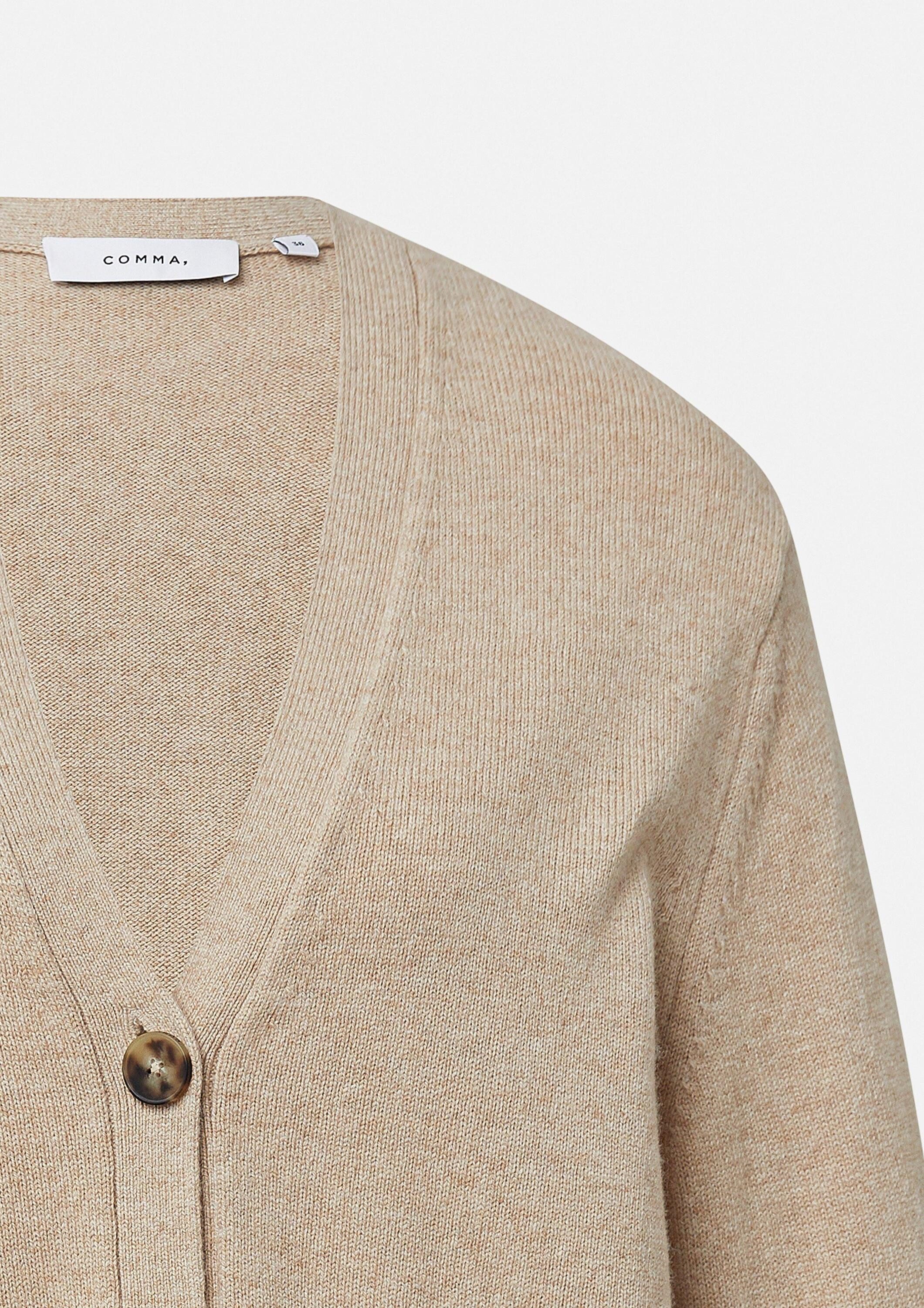 comma Cardigan Strickjacke Strickcardigan im Loose Fit aus Wollmix