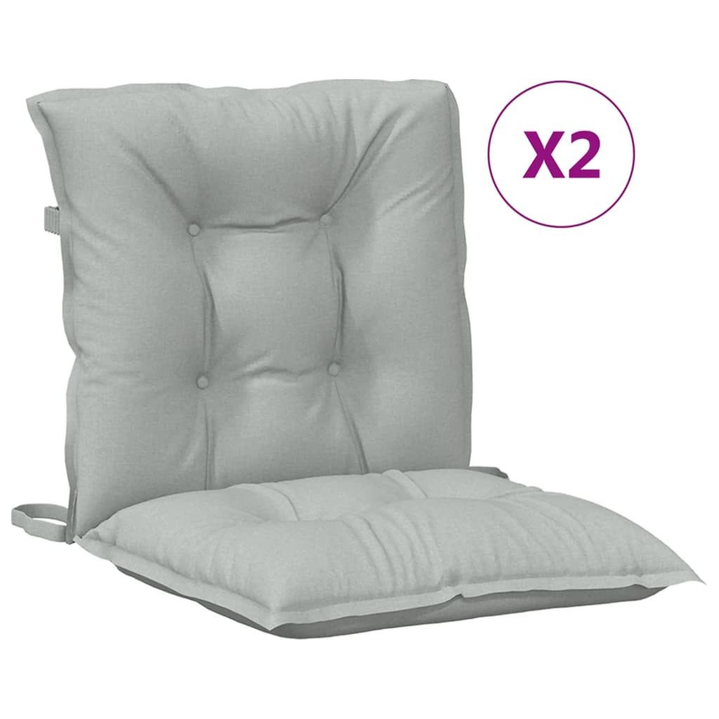 Sitzauflage Niedriglehner-Auflagen 2 Stk. Melange Hellgrau 100x50x7cm Stoff