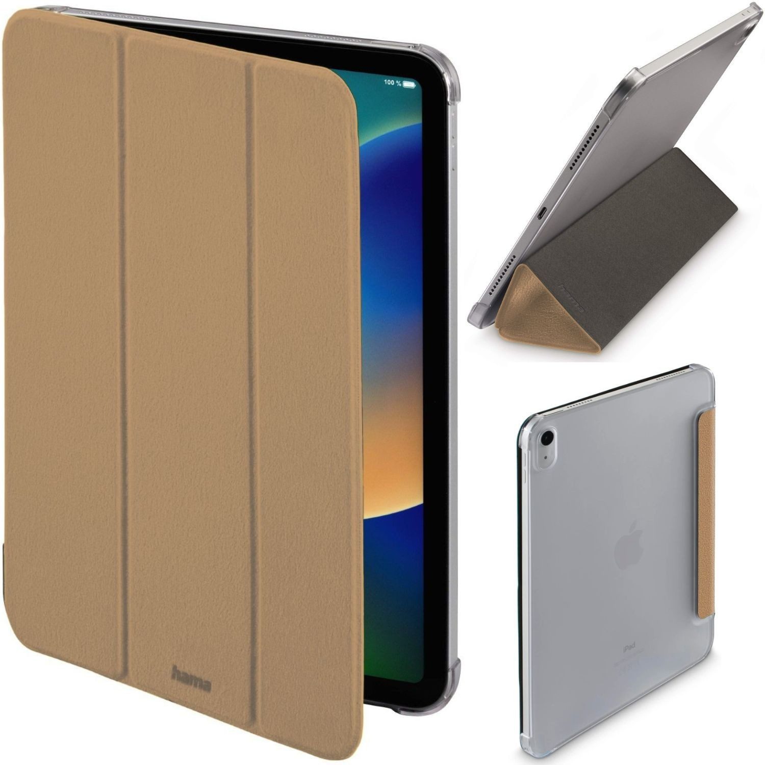 Hama Tablet-Hülle Hama Velvet Smart Book Case Tasche Cover Etui 11 Zoll, Ständer Schutz-Hülle für Apple iPad A16 11 Gen. 2025 11" 10 2022 10,9"