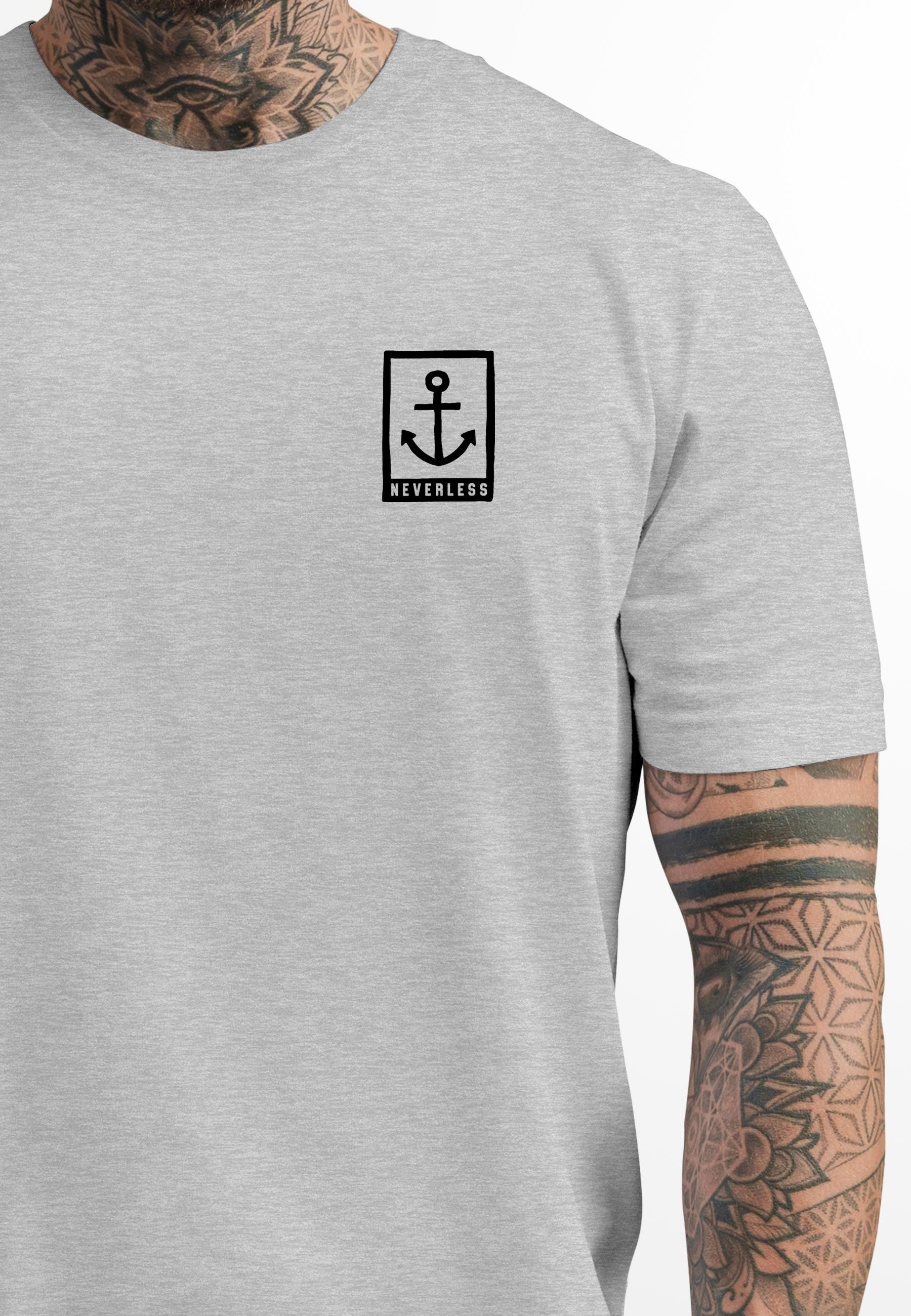 Neverless Print-Shirt Herren T-Shirt Anker Motiv günstig online kaufen