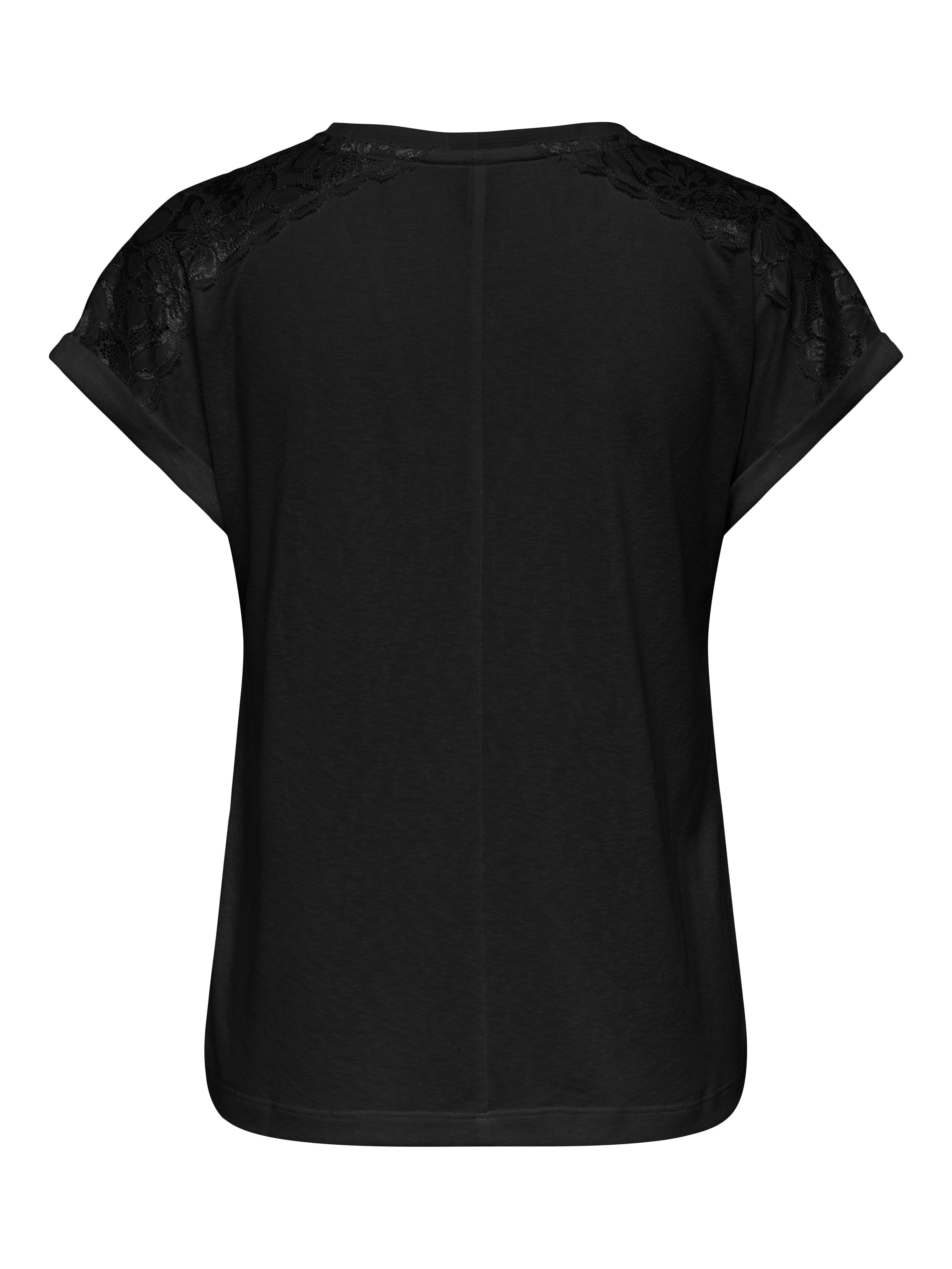 ONLY Kurzarmshirt ONLAMANDA S/S O-NECK MIX TOP JRS Materialmix, regular fit, Rundhals