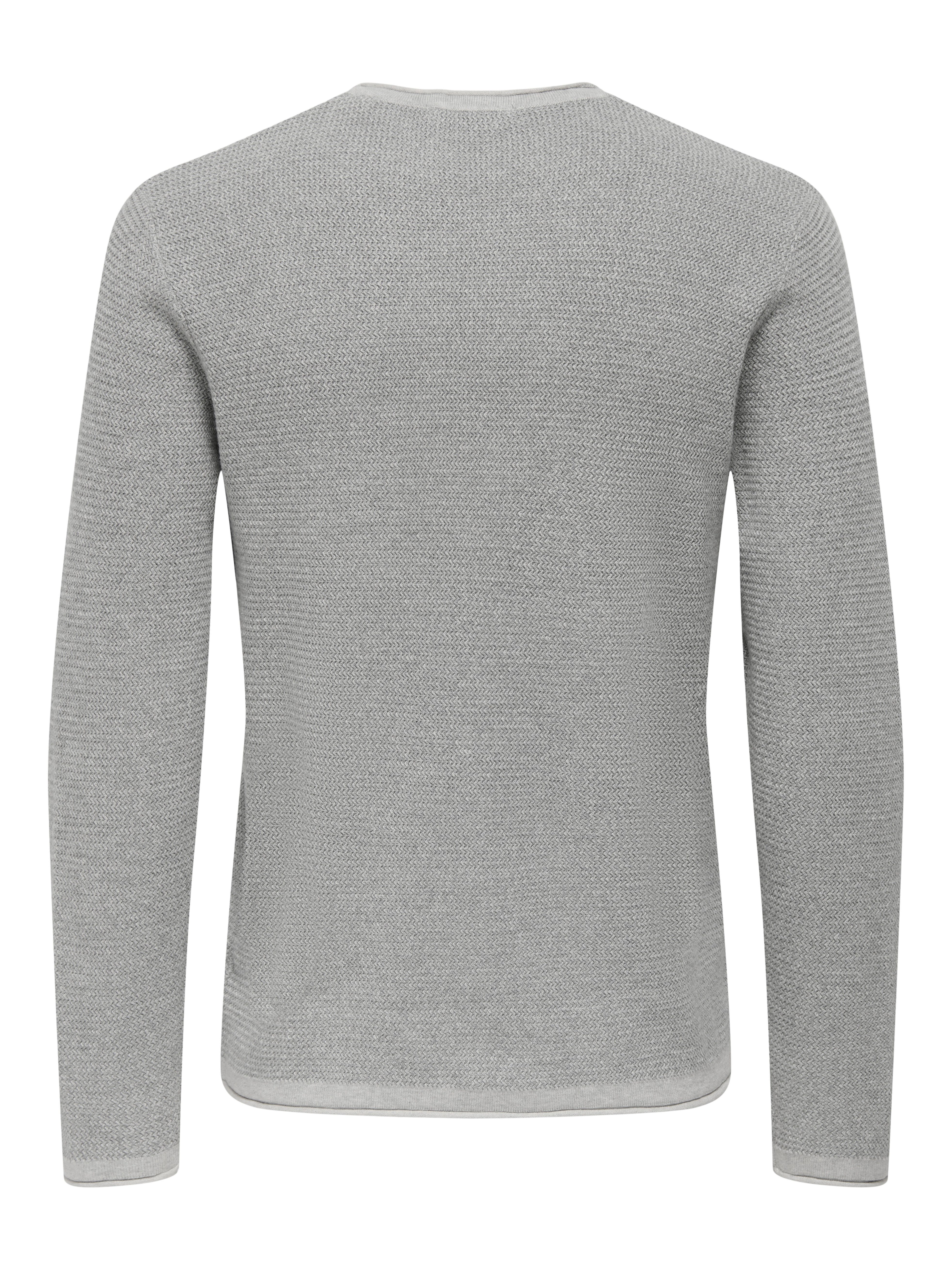ONLY & SONS Strickpullover ONSERIC REG 12 STRUC CREW KNIT Baumwolle, regular fit
