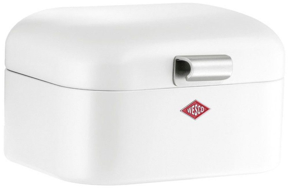 WESCO Brotkasten Mini Grandy, Stahlblech, (1-tlg), Metallscharniere, Gummistopper, Lüftungsloch / Griff, 2 L