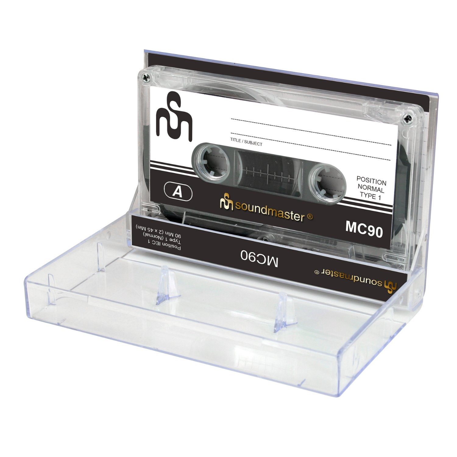 Soundmaster MC905P Leerkassetten Audiokassetten IEC1 (Normal) 90 Minuten 5er-Pack Kassetten Player