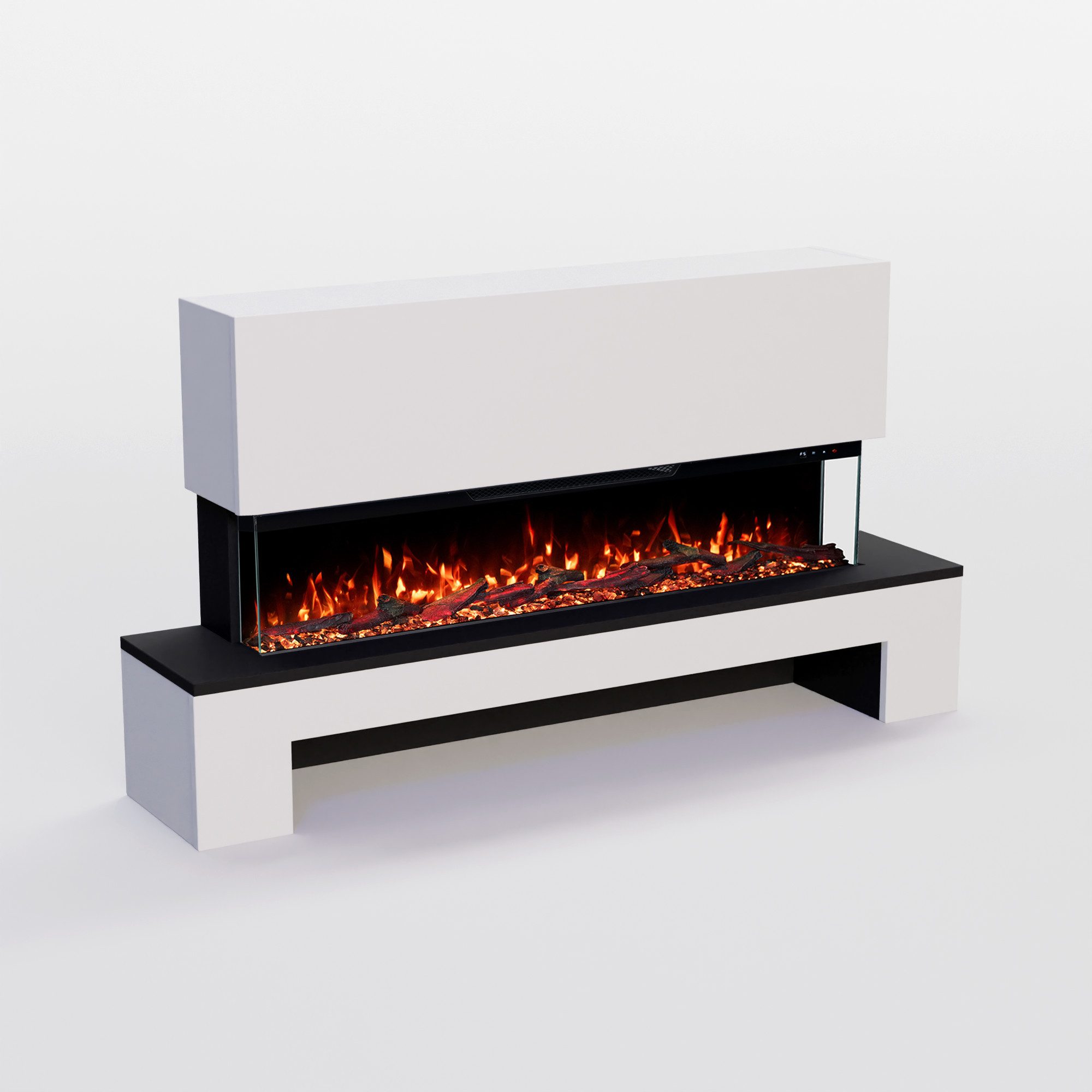 GLOW FIRE Elektrokamin Cobalt mit Holzfach, Standkamin mit 3D Feuer und Hei günstig online kaufen