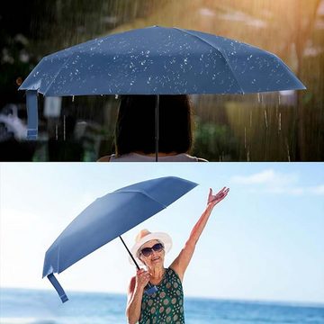 KIKI Angelschirm Faltbarer Regenschirm, mit Etui, Klein, Leicht, Outdoor Reise
