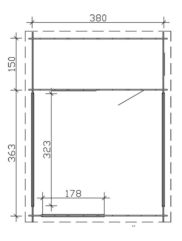 Skanholz Gartenhaus Alicante 1, BxT: 420x553 cm, (Set)