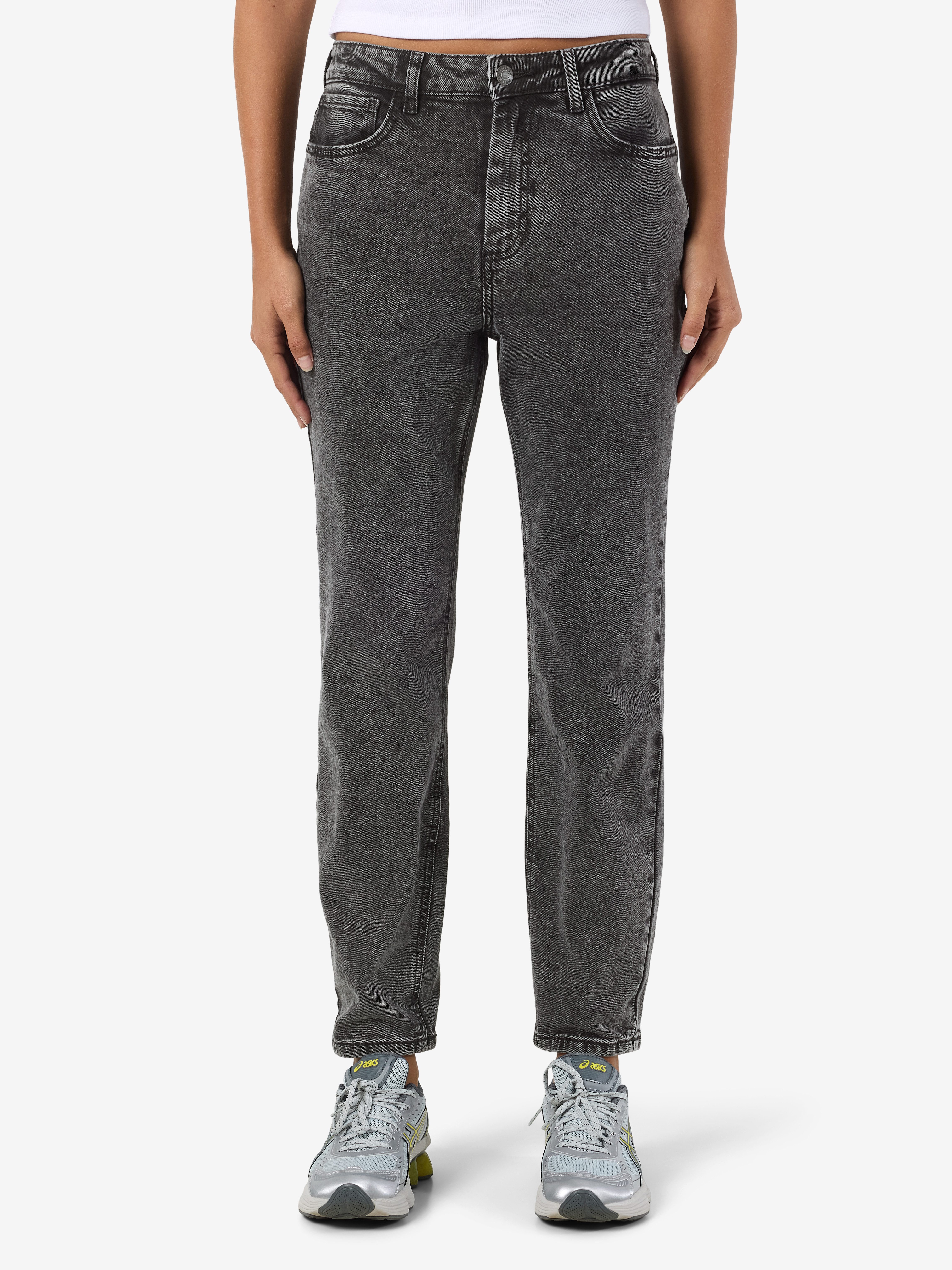 Noisy may High-waist-Jeans NMMONI HW STRAIGHT ANK ACID AZ391DG NOOS