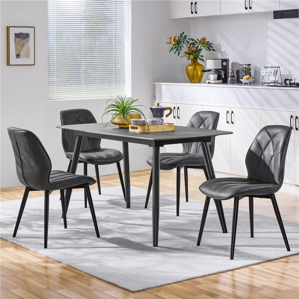 Yaheetech Küchenstuhl (2 St), Esszimmerstühle 2er Set Polsterstuhl für Küch günstig online kaufen