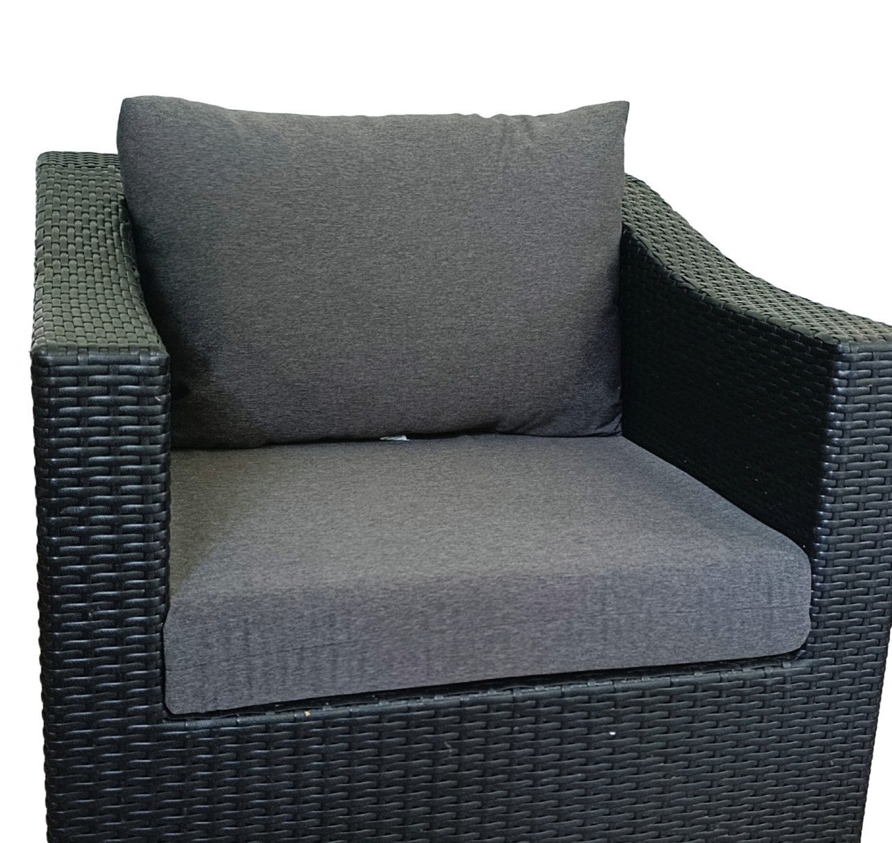 Rattani Polsterauflage Kissen Polster für Poly Rattan Sessel Möbel, (Set Sitz und Rückenkissen), 2 teiliges Set . Sitz + Rücken . Stoff Milano anthracite .