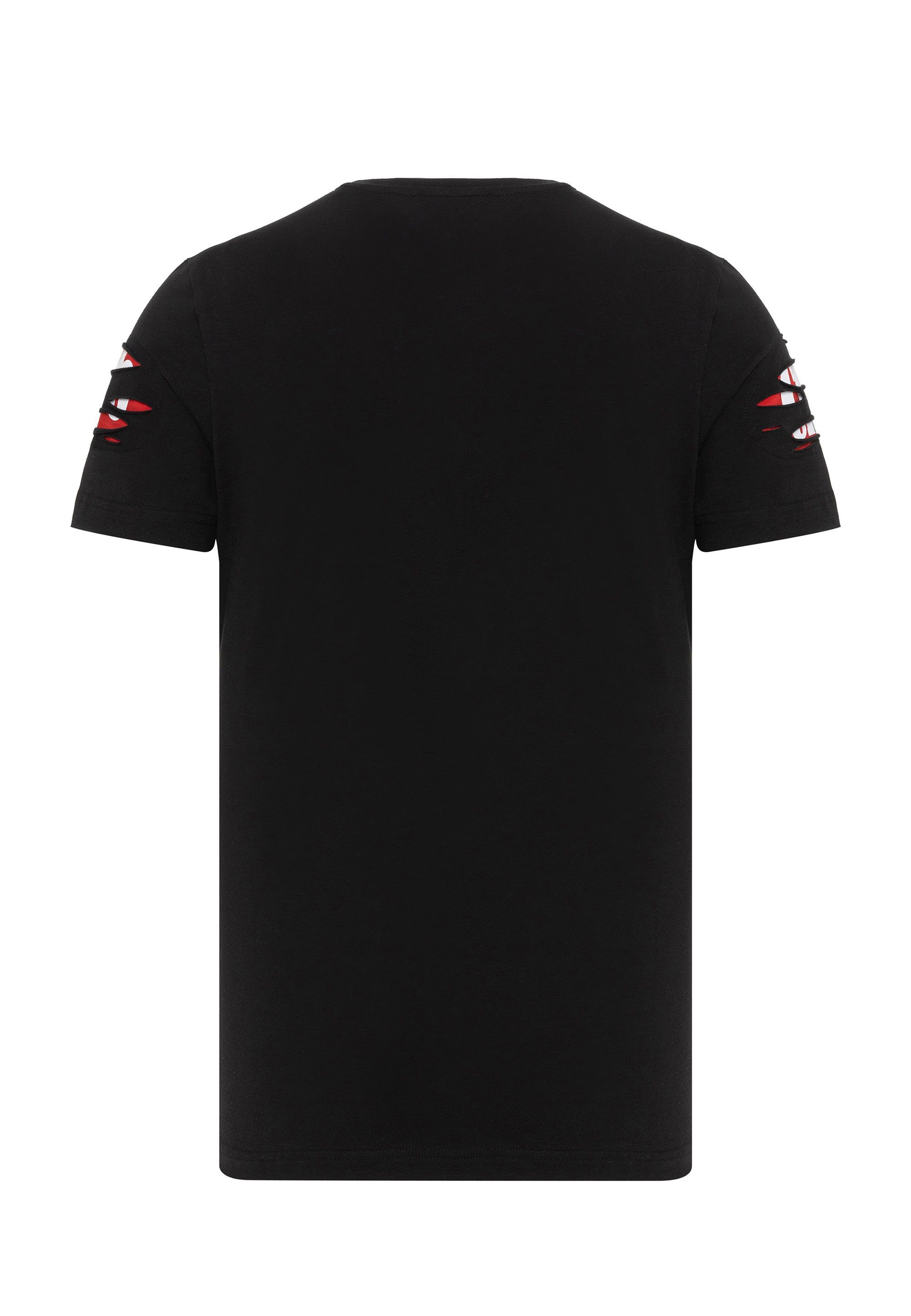 Baxx & Cipo T-Shirt mit großem schwarz Markenprint