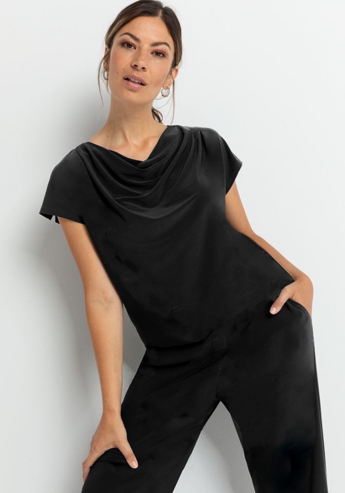 bianca Wasserfallshirt – Lockeres Kurzarmshirt mit günstig online kaufen