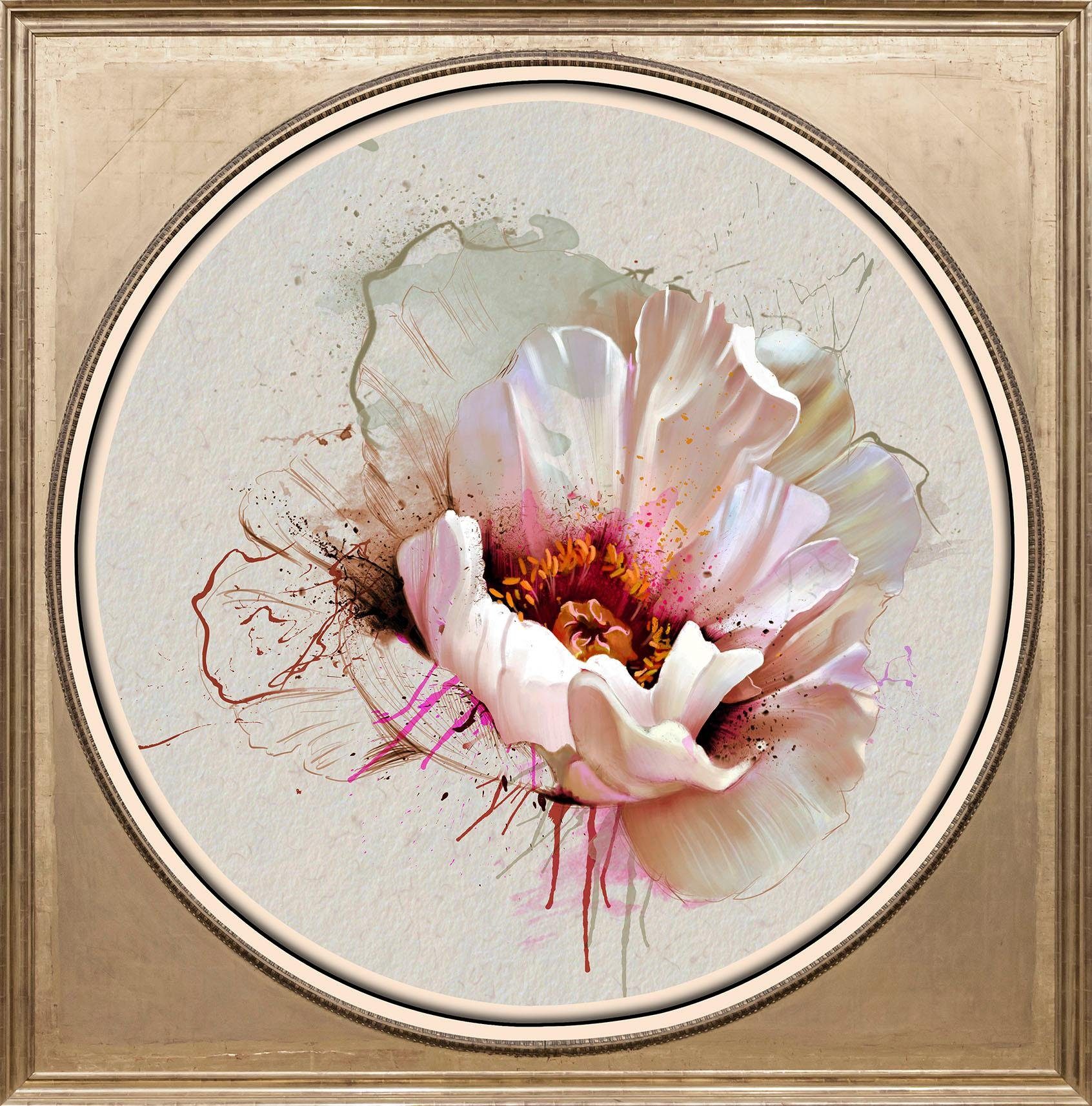 queence Acrylglasbild Weiße Blüte