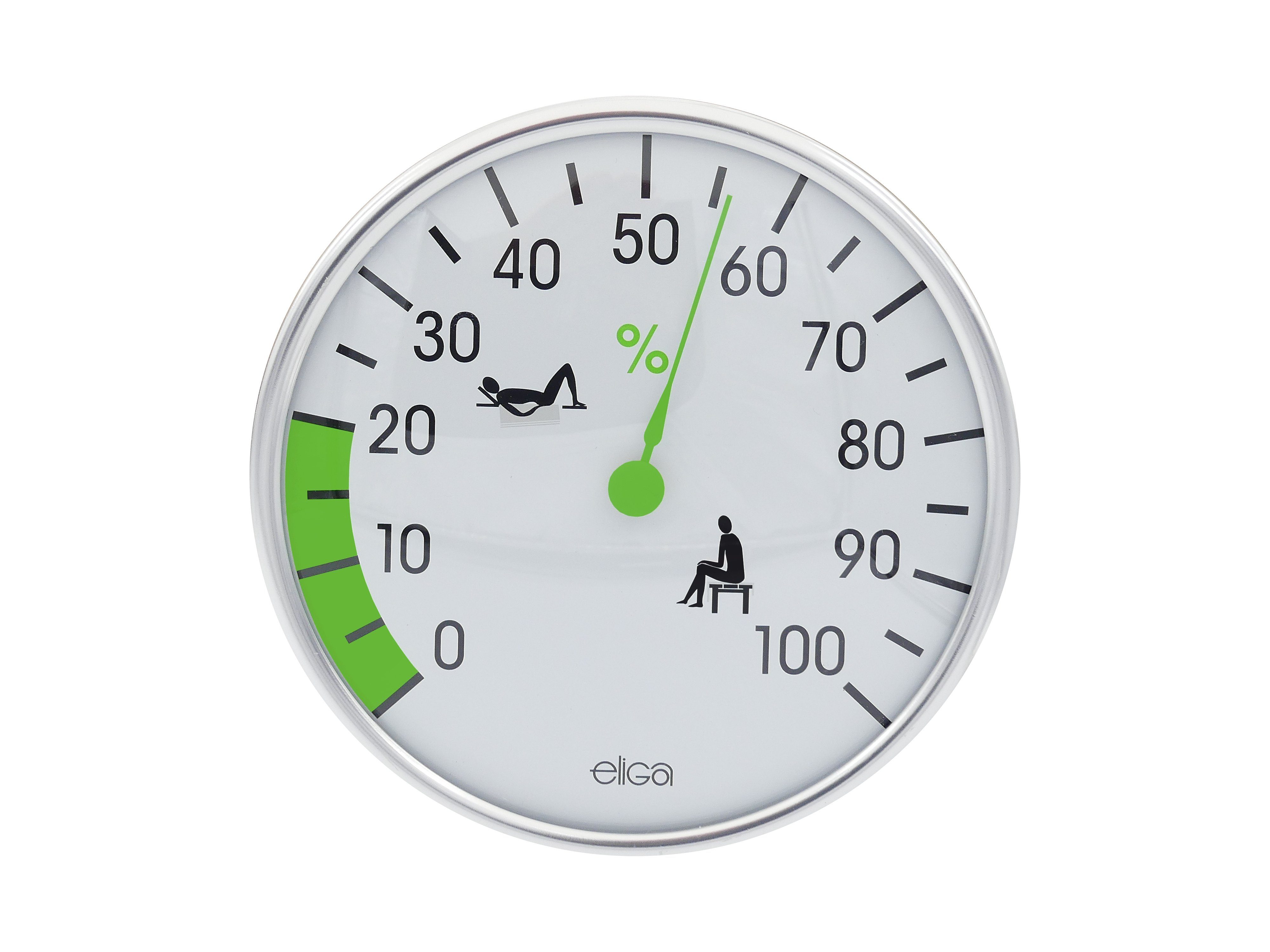 Sauna-Sanduhr Elsässer Sauna Hygrometer weiß 128 mm