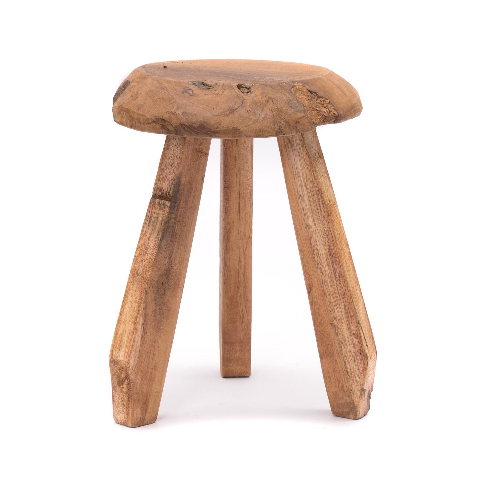 CREEDWOOD Табуретки RUNDER HOCKER "HEIDI", 39 cm, Altholz massiv Holz, Melk Schemel